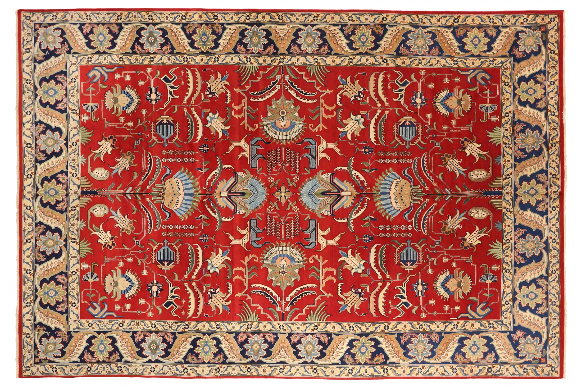 Antique Persian Tabriz Traditional Rug 72881