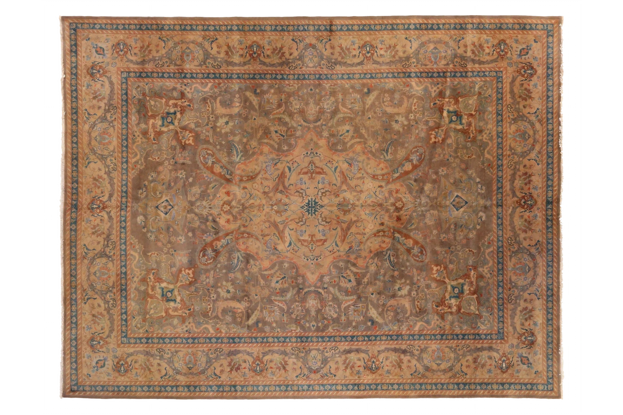 Antique Persian Tabriz Traditional Rug 72885