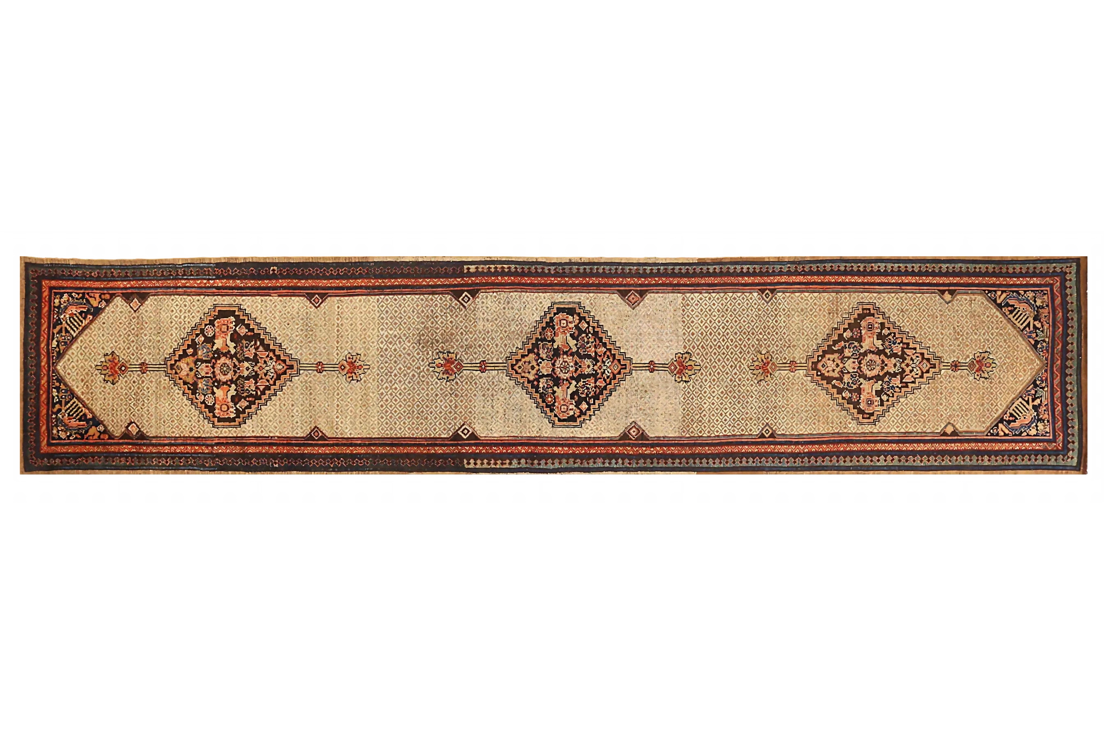 Antique Persian Malayer Transitional Rug 72926