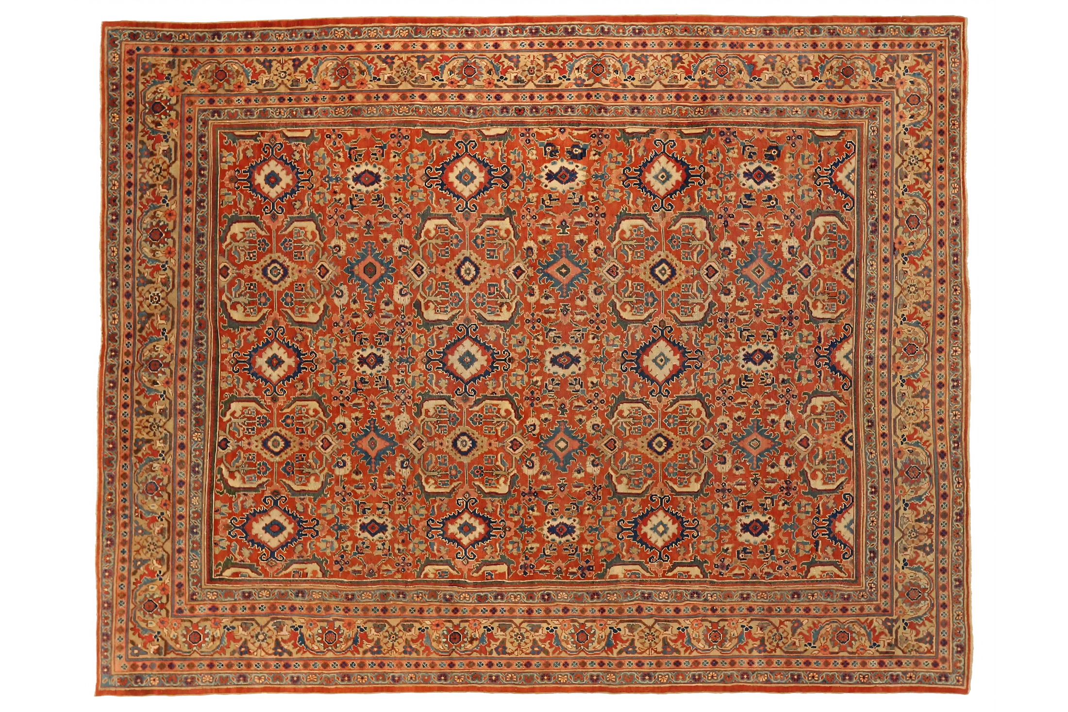 Antique Persian Sultanabad Traditional Rug 72962