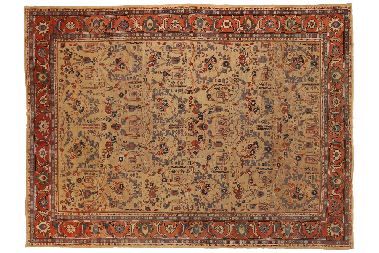 Antique Persian Sultanabad Traditional Rug 72963