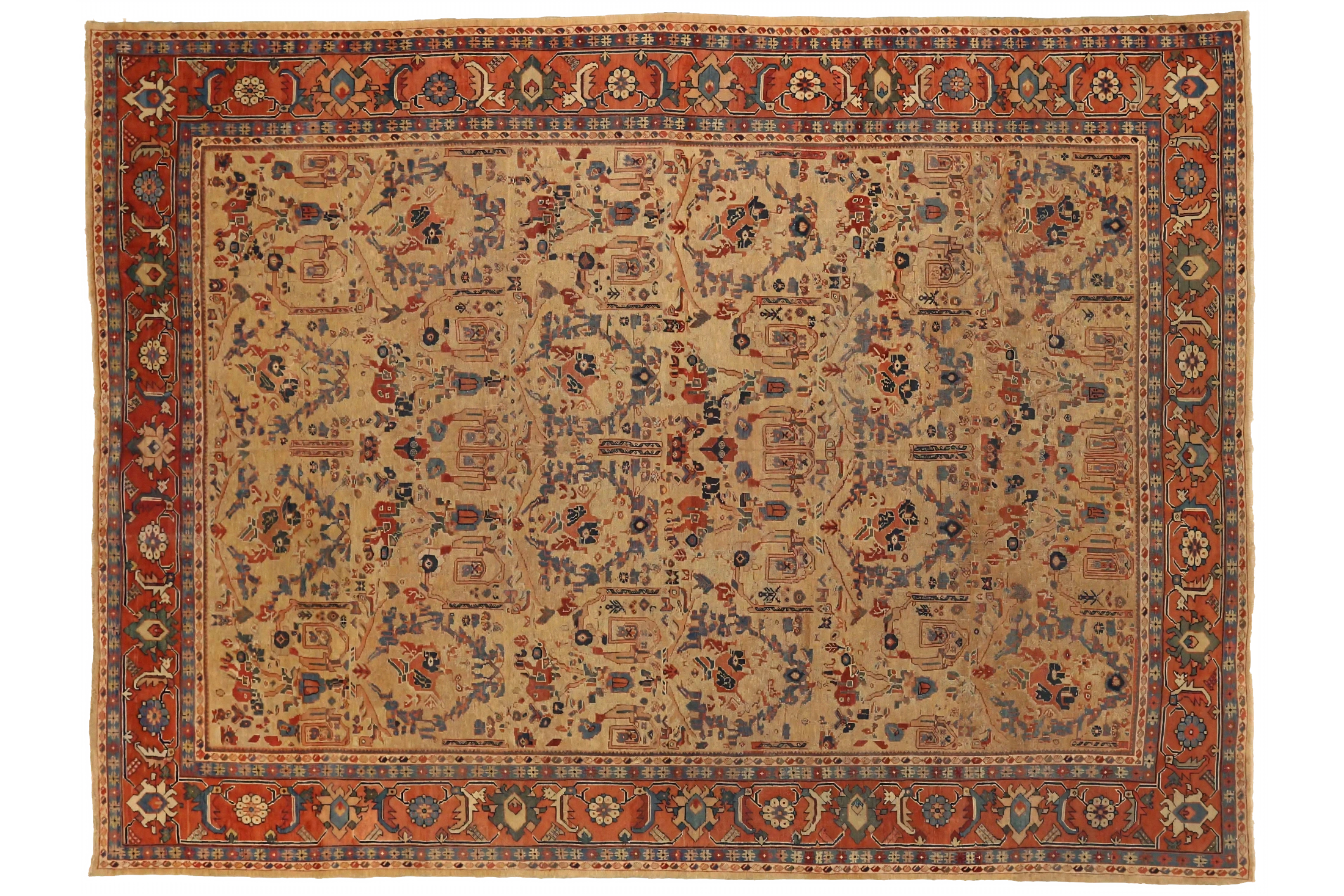 Antique Persian Sultanabad Traditional Rug 72963