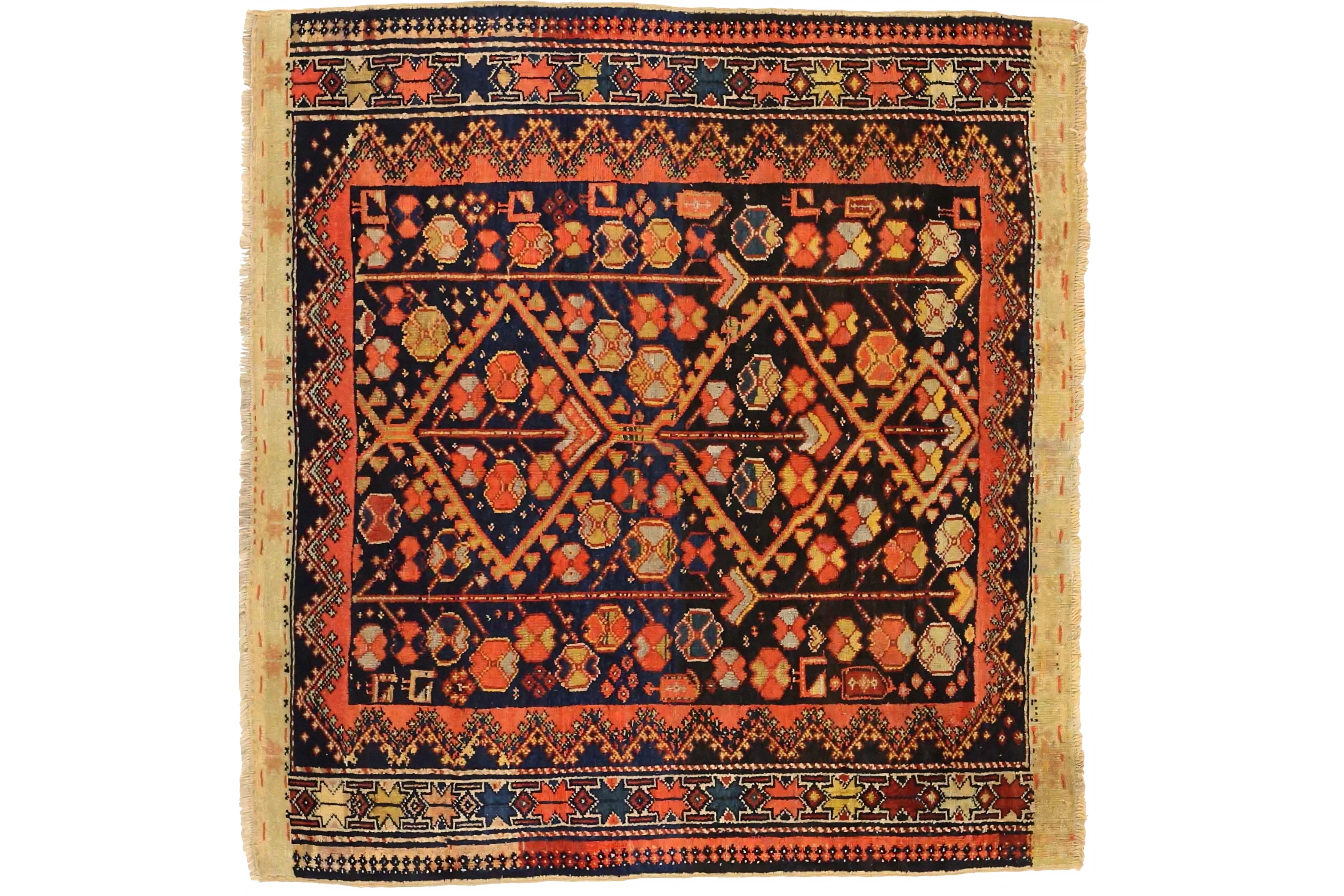 Antique Persian Malayer Traditional Rug 72973