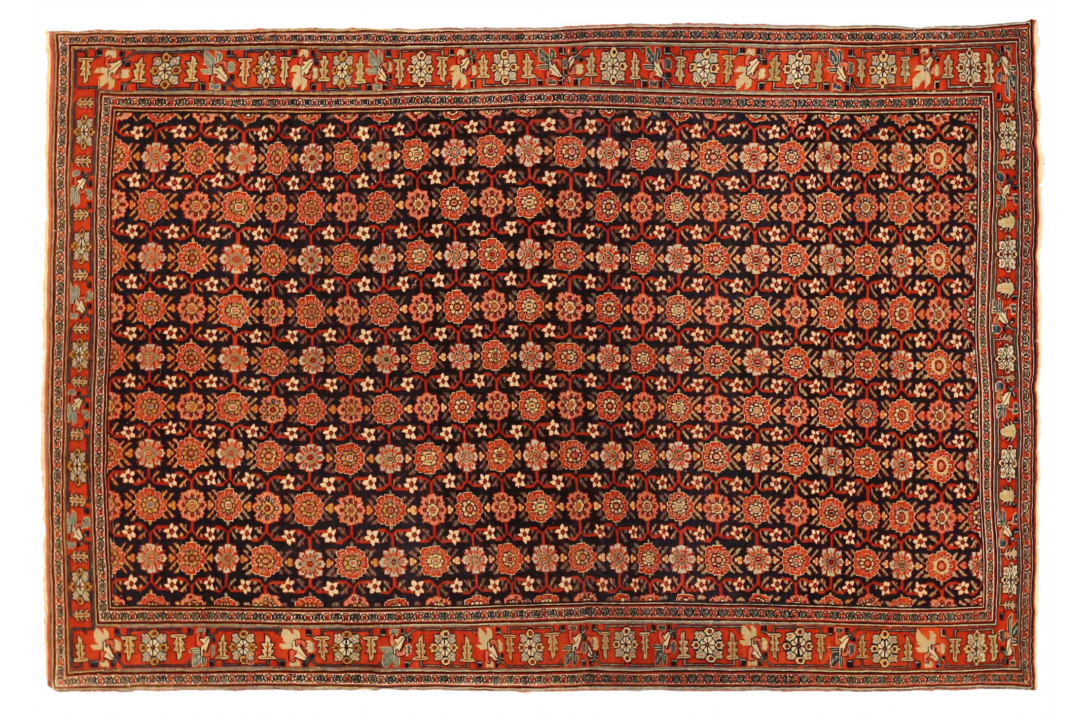 Antique Persian Bijar Traditional Rug 72974