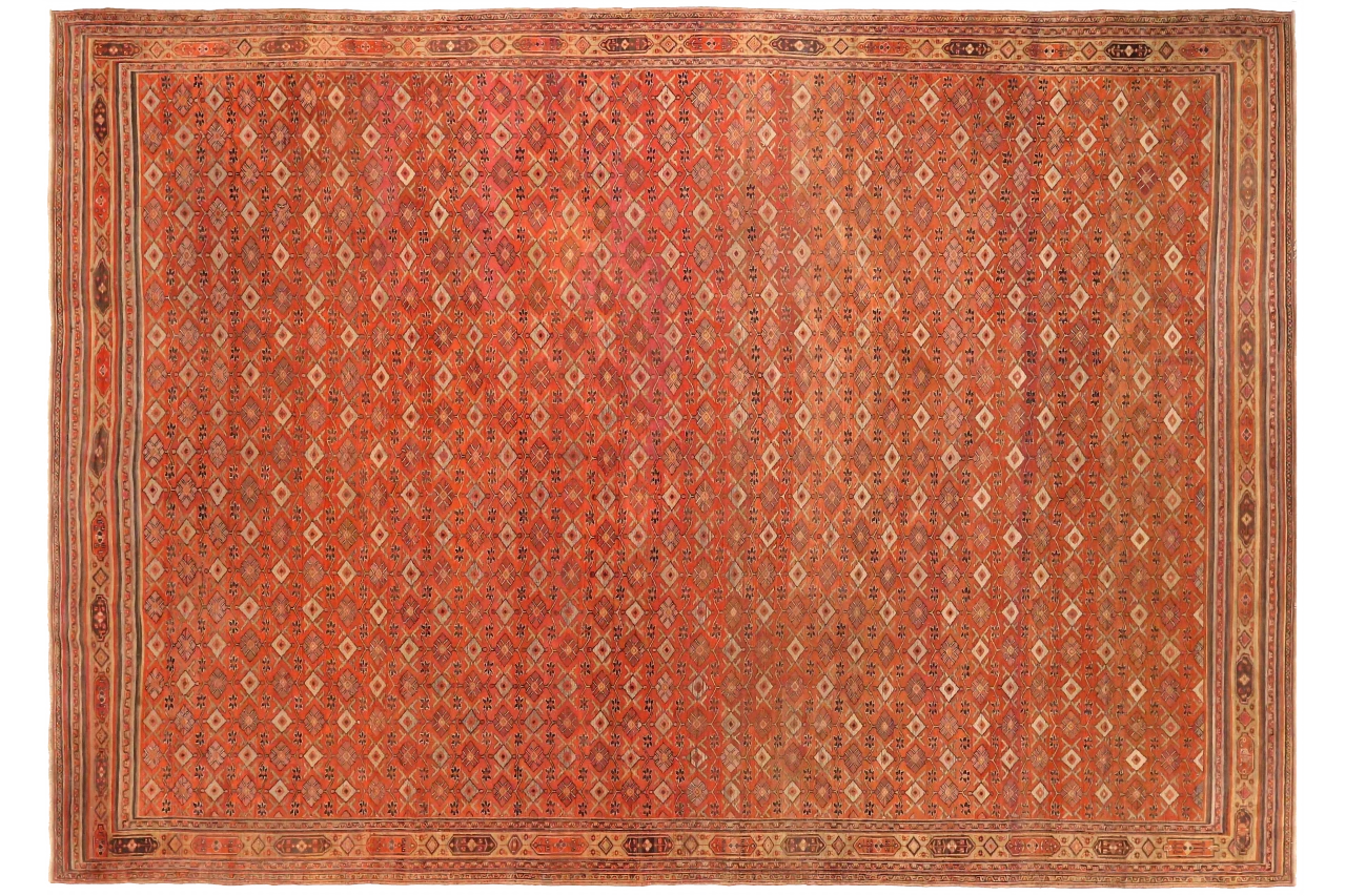 Antique Uzbekistan Traditional Rug 72976