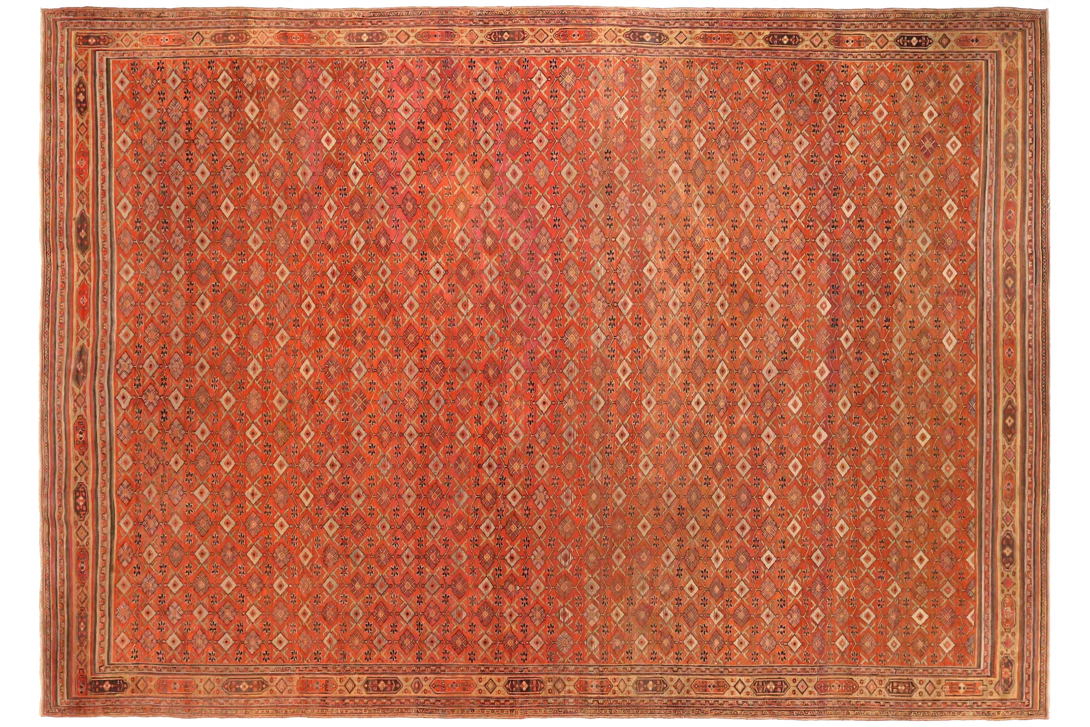 Antique Uzbekistan Traditional Rug 72976