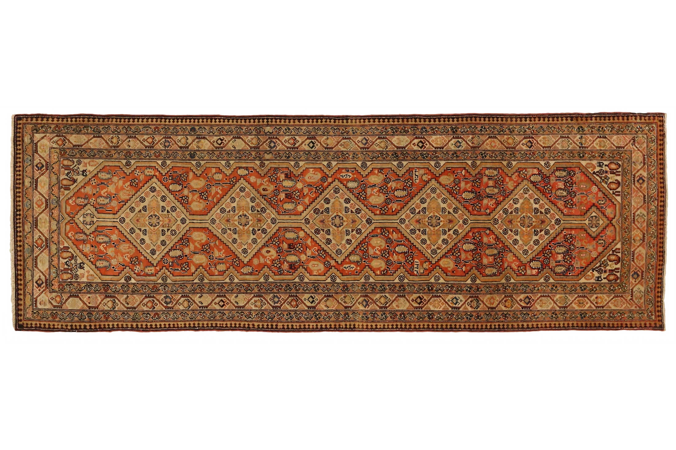 Antique Persian Malayer Traditional Rug 72978
