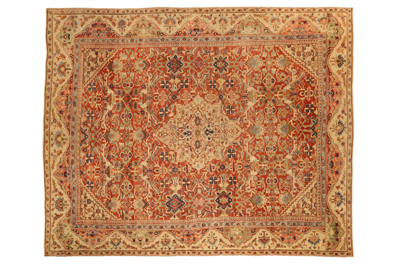 Antique Persian Sultanabad Traditional Rug 72990