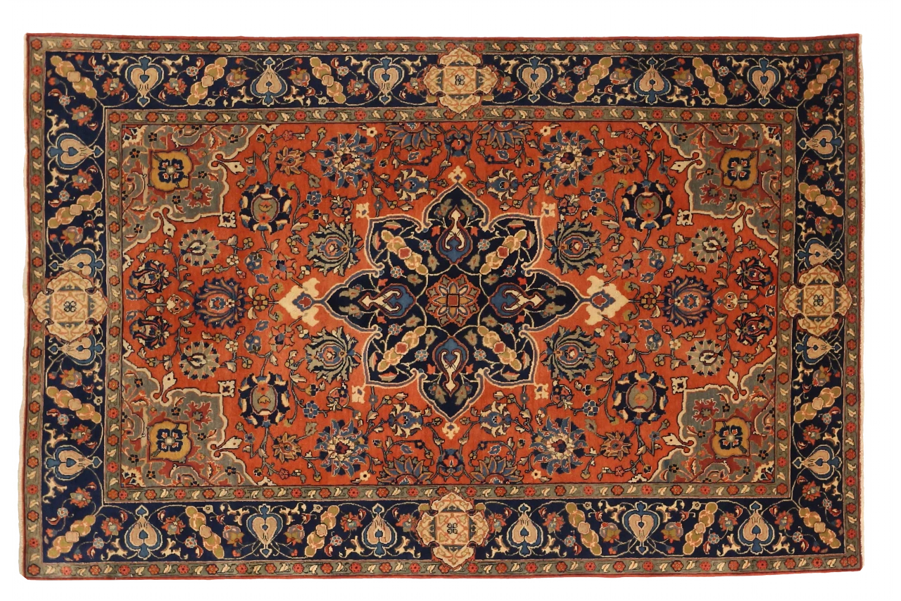Antique Persian Tabriz Traditional Rug 72996