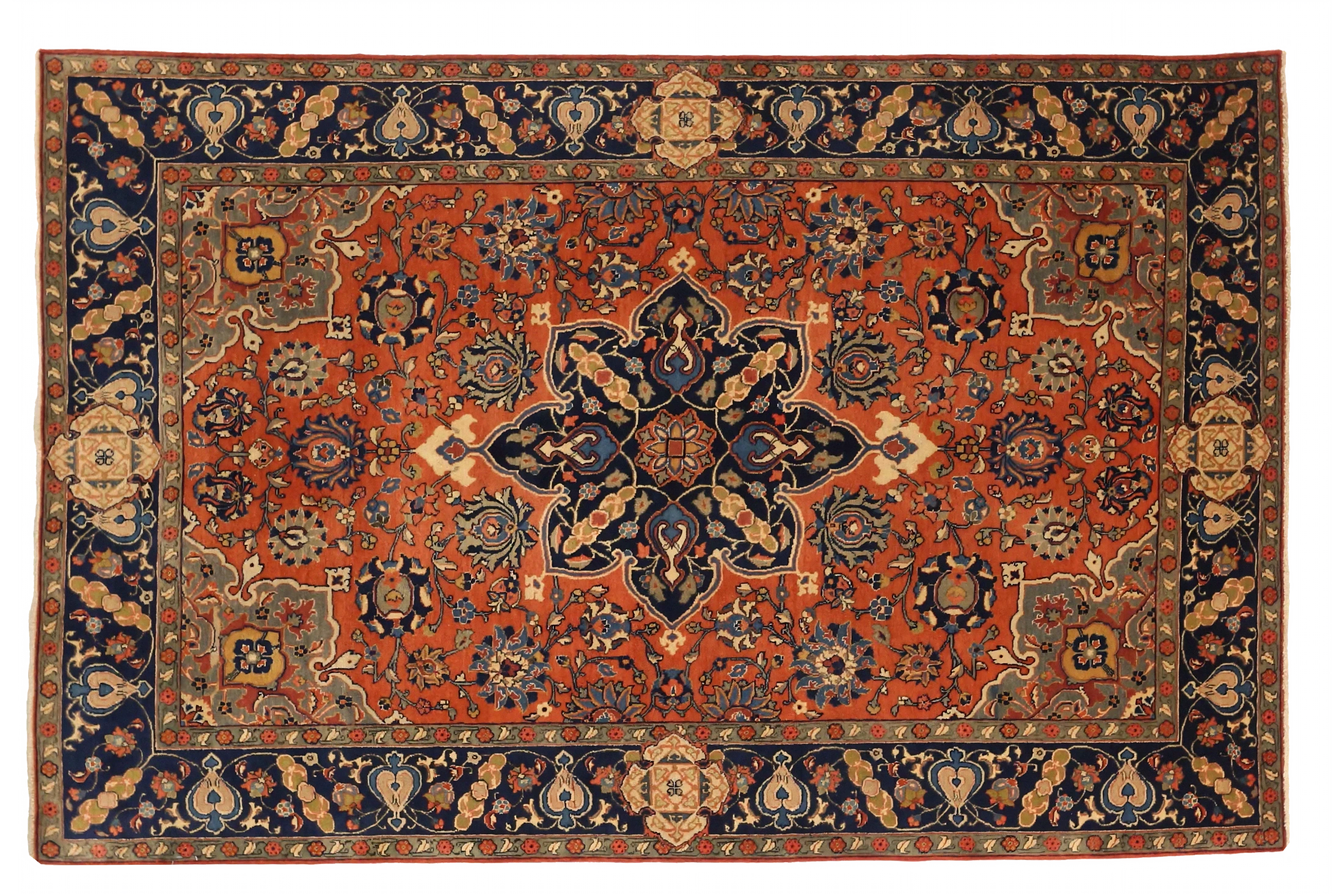 Antique Persian Tabriz Traditional Rug 72996