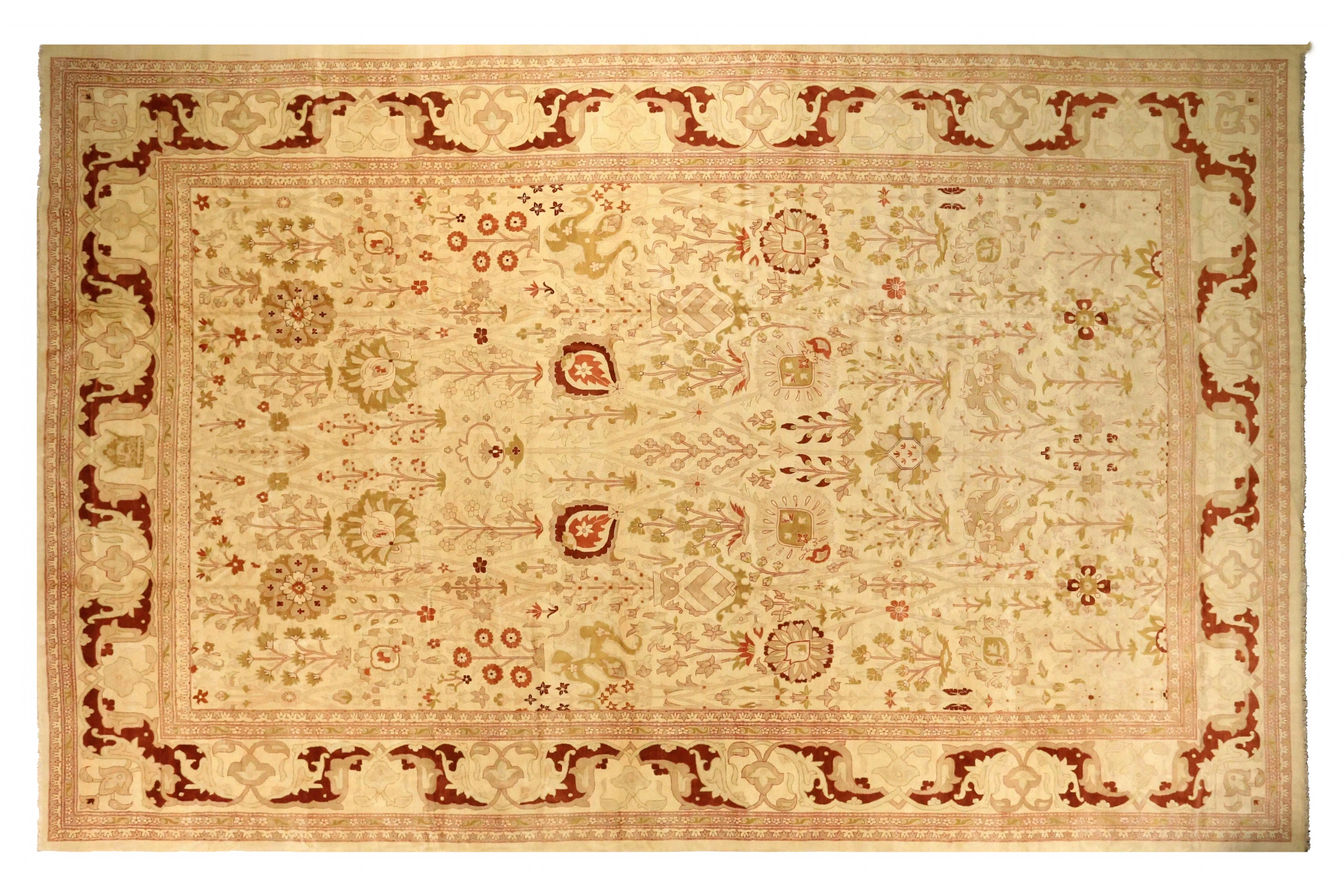 Antique Persian Tabriz Transitional Rug 73006