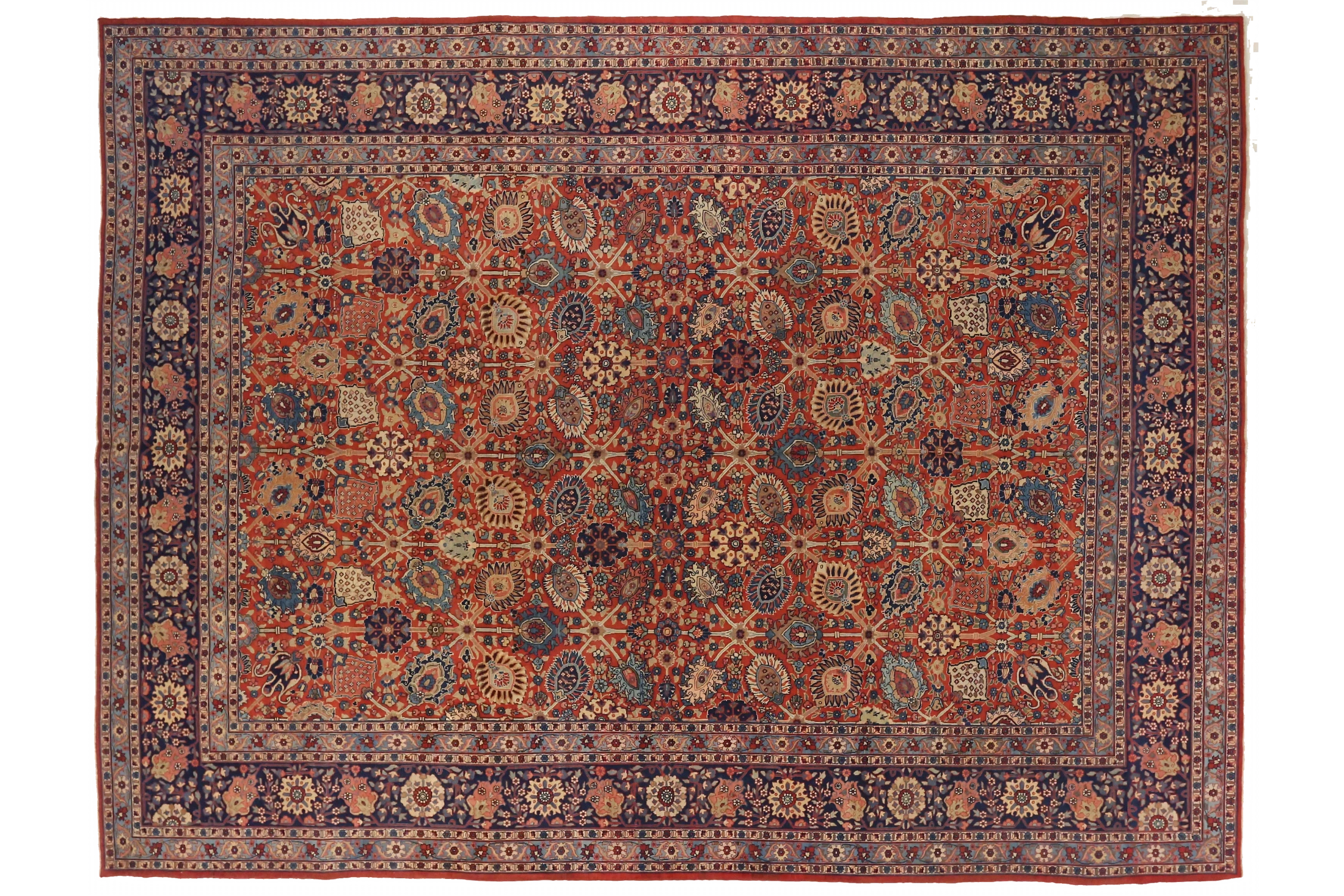 Antique Persian Tabriz Traditional Rug 73061