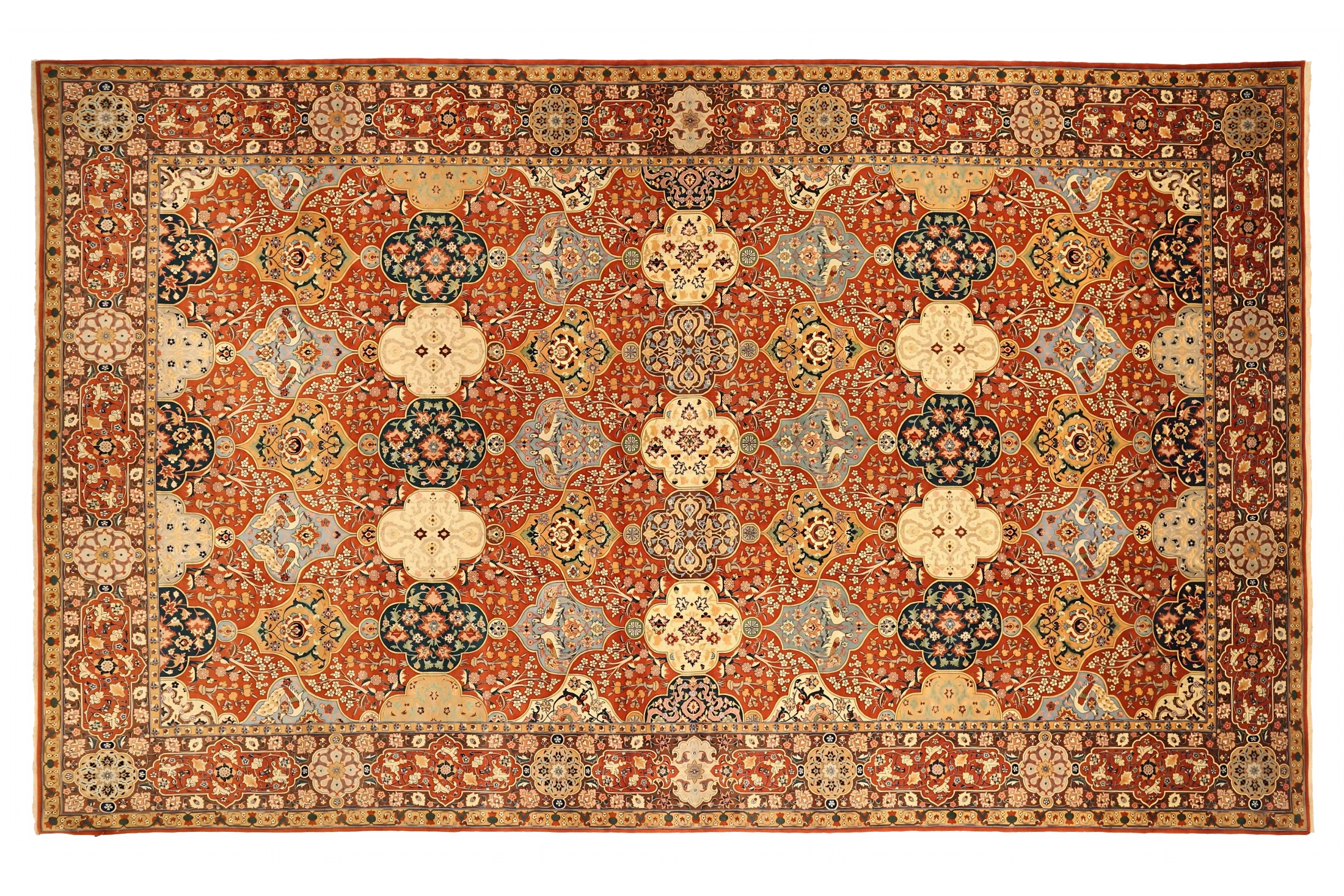 Antique Persian Tabriz Traditional Rug 73063