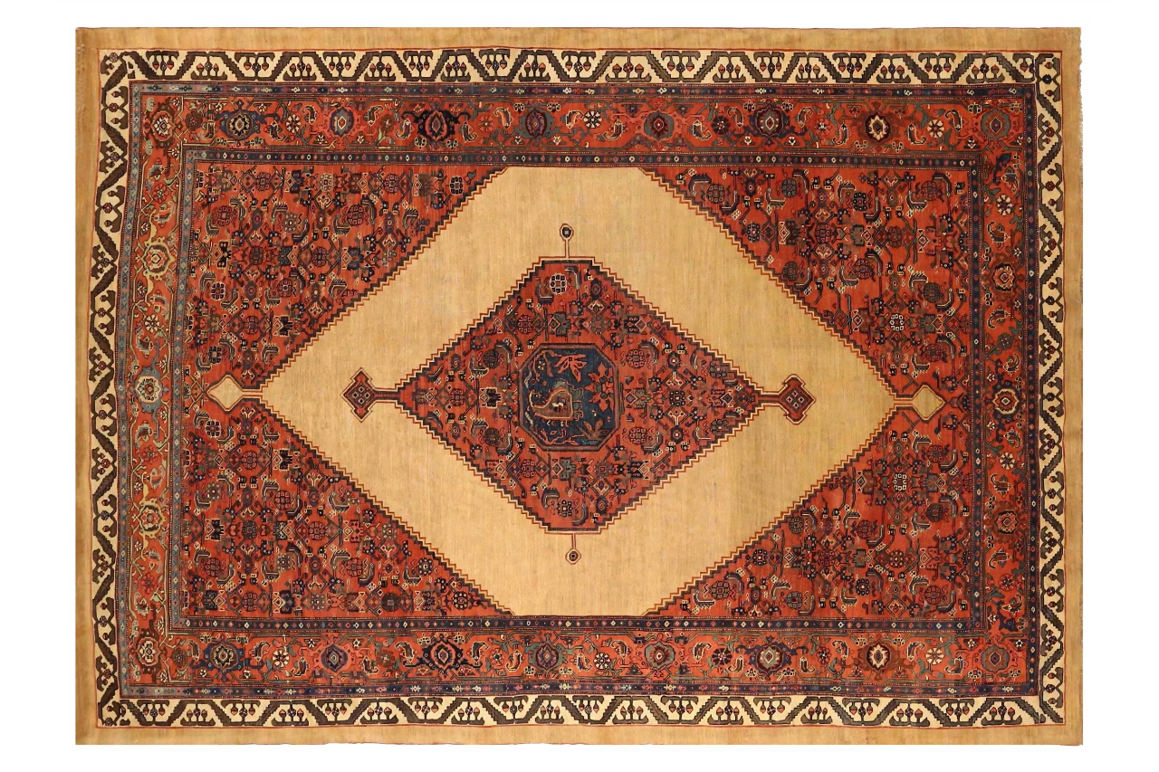 Antique Persian Bijar Transitional Rug 73072