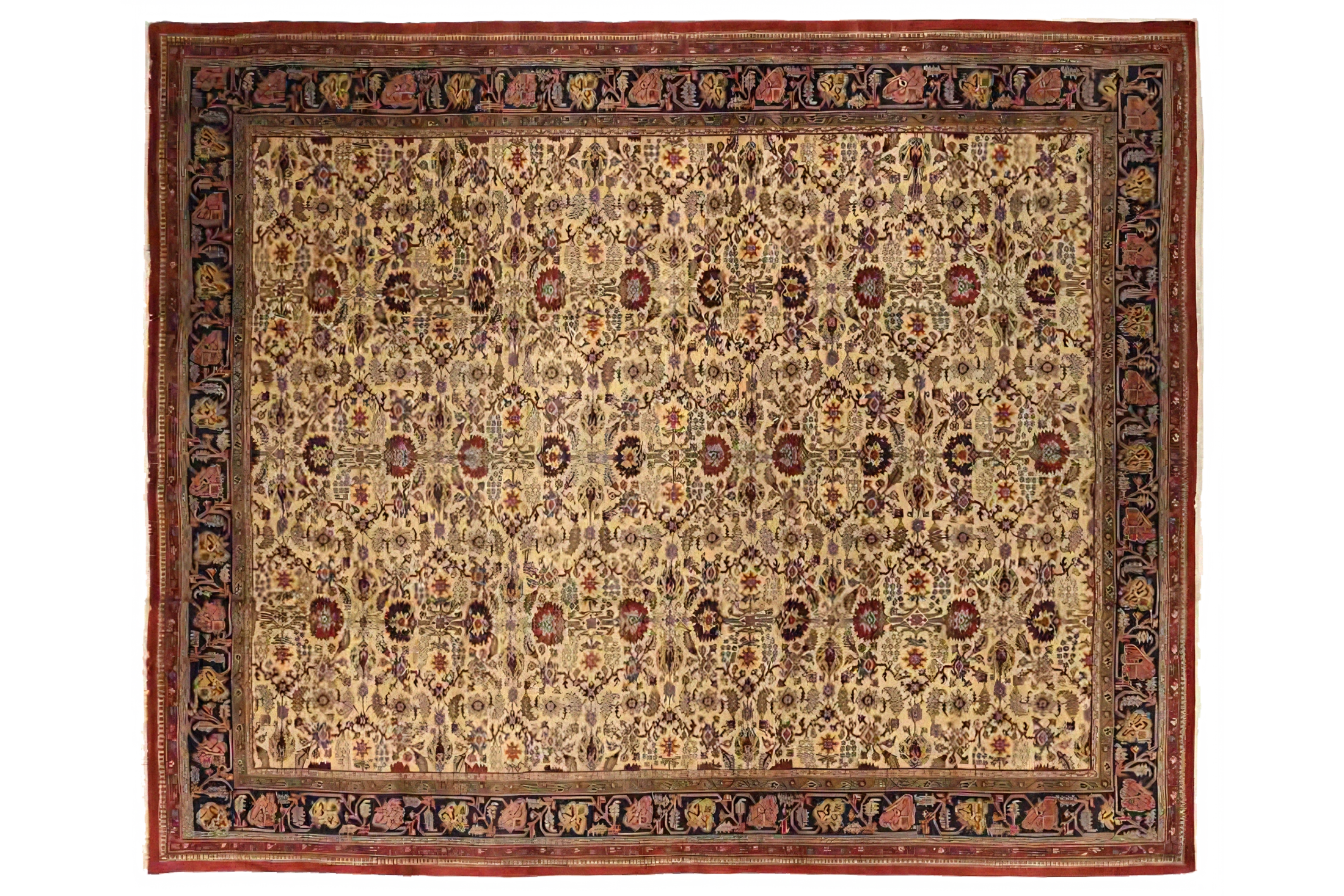Antique Romania Traditional Rug 73105