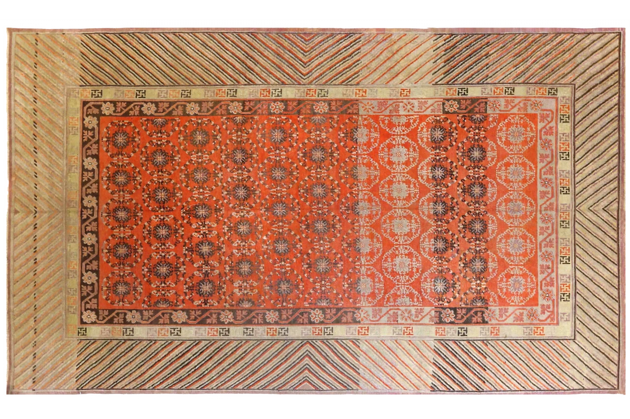Antique Russia Khotan Transitional Rug 73114
