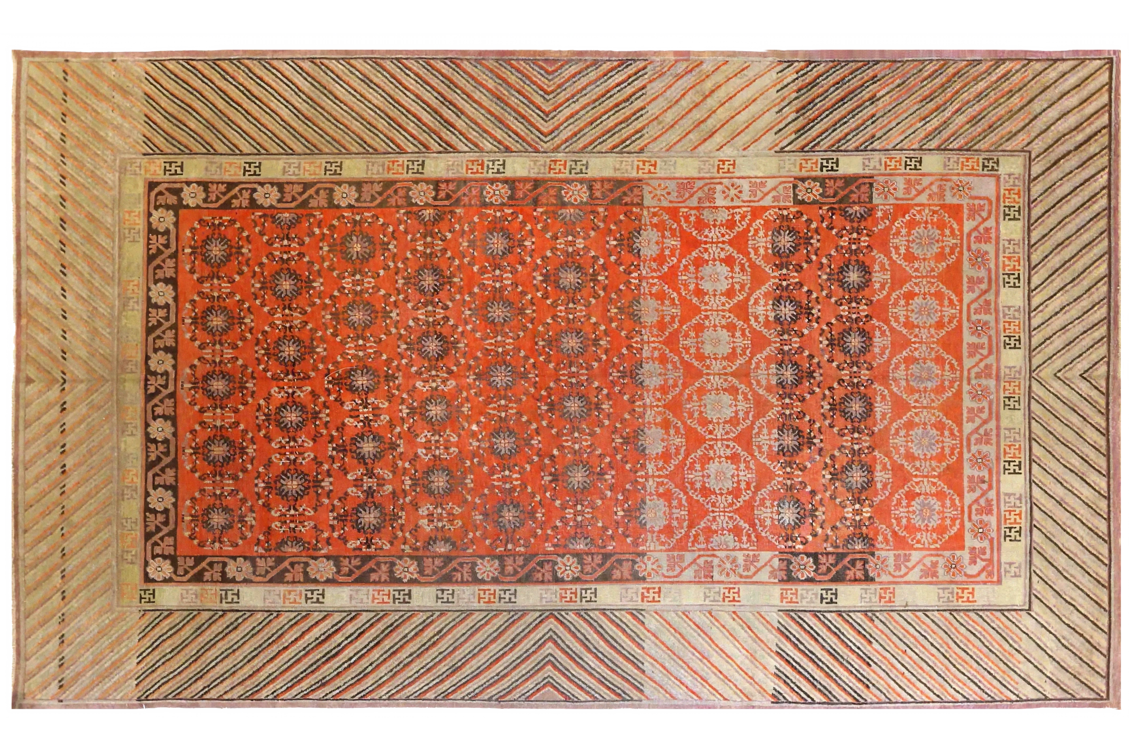 Antique Russia Khotan Transitional Rug 73114