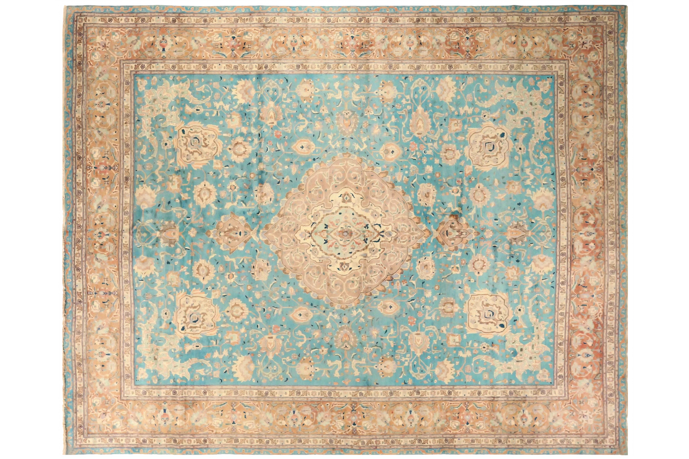 Antique Persian Tabriz Traditional Rug 73158