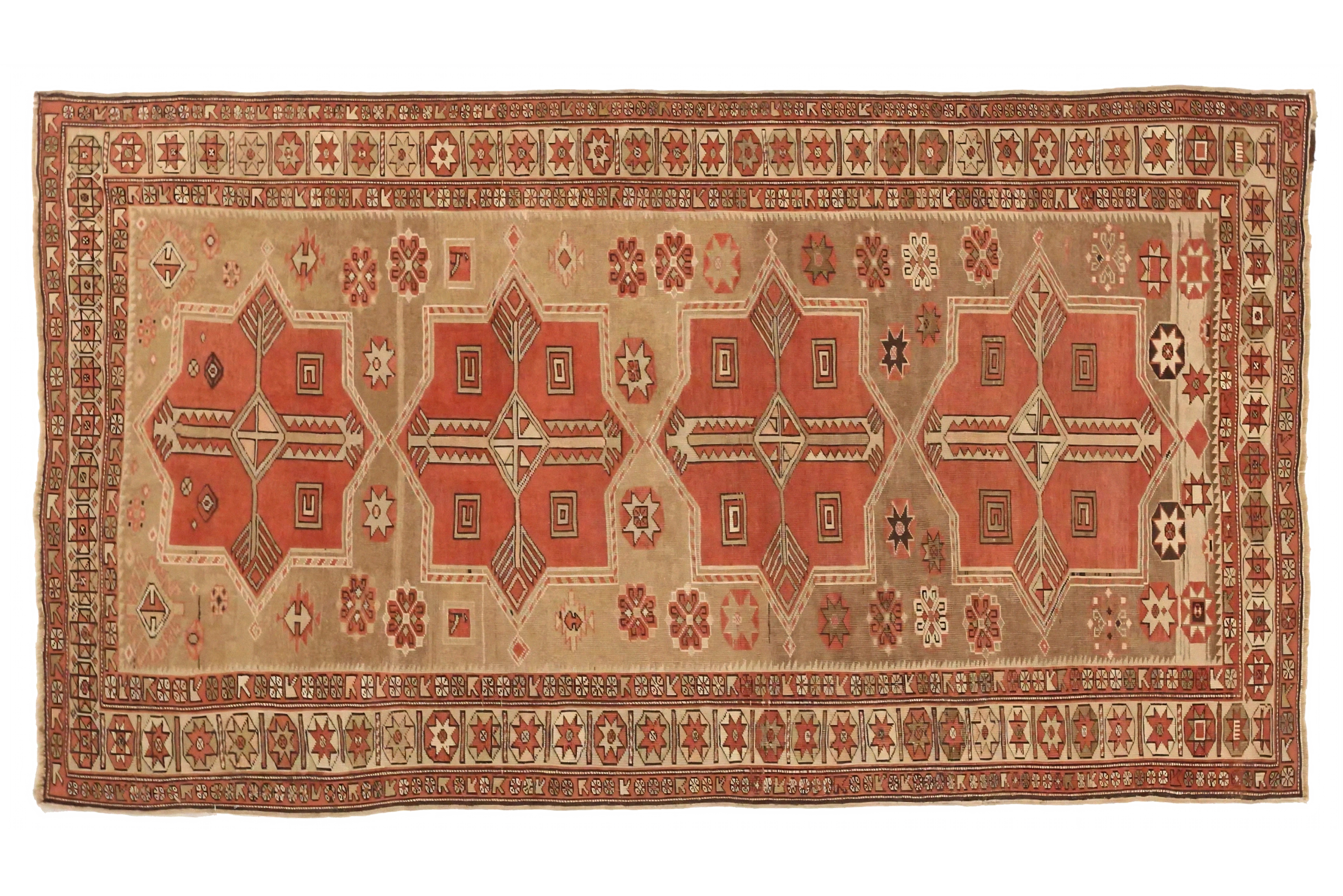 Antique Persian Shirvan Traditional Rug 73205