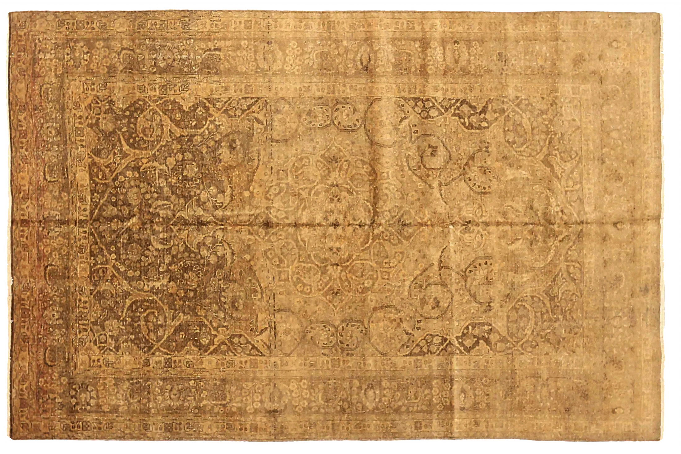 Antique Persian Tabriz Transitional Rug 73246