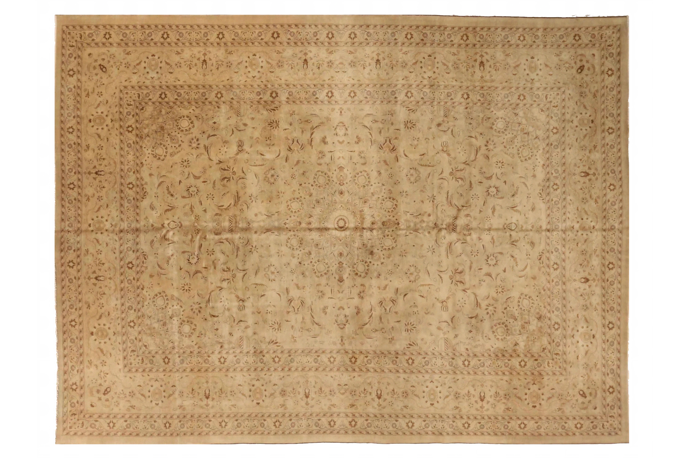 Antique Persian Kashan Transitional Rug 73292