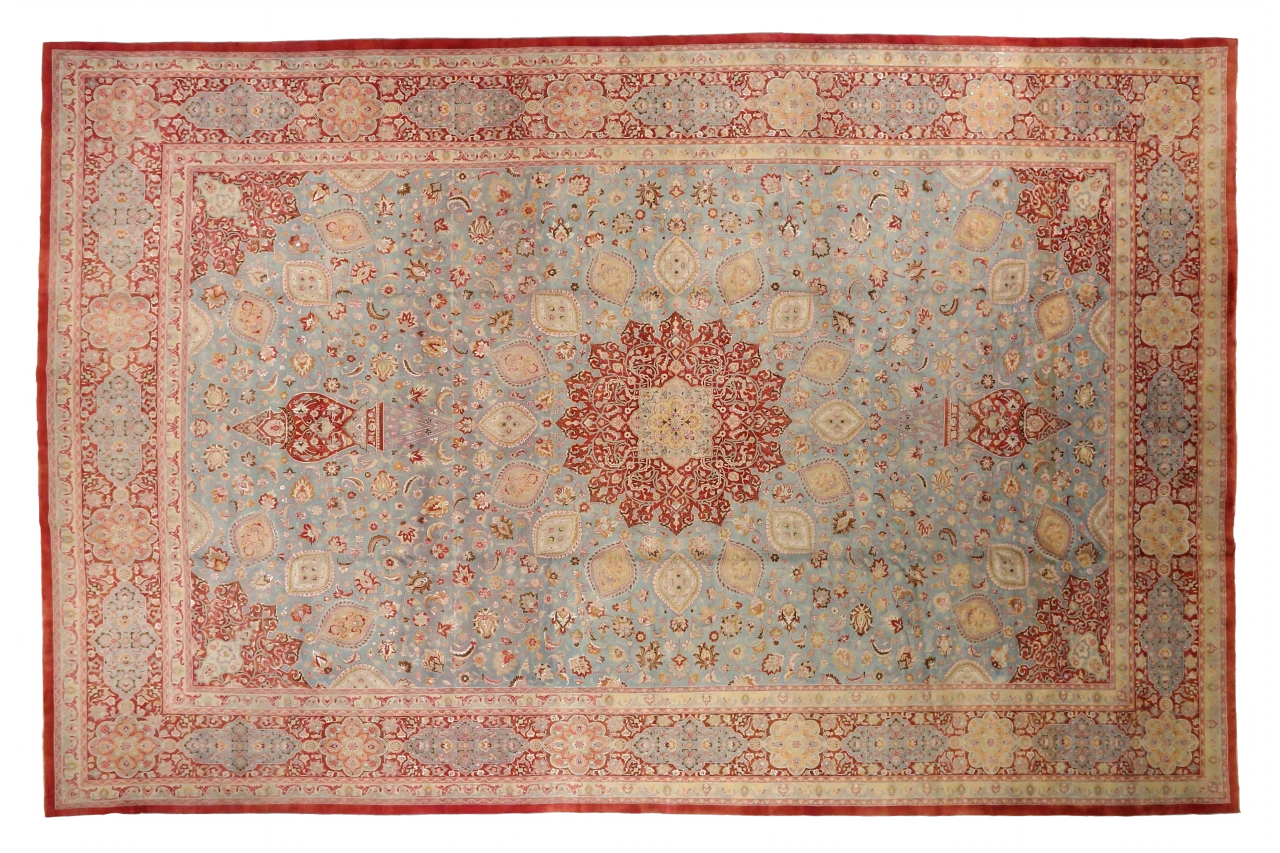 Antique Persian Mashad Traditional Rug 73293