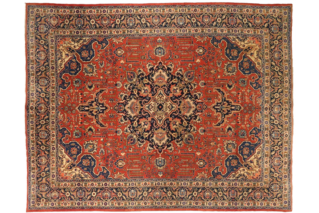 Antique Persian Tabriz Traditional Rug 73308