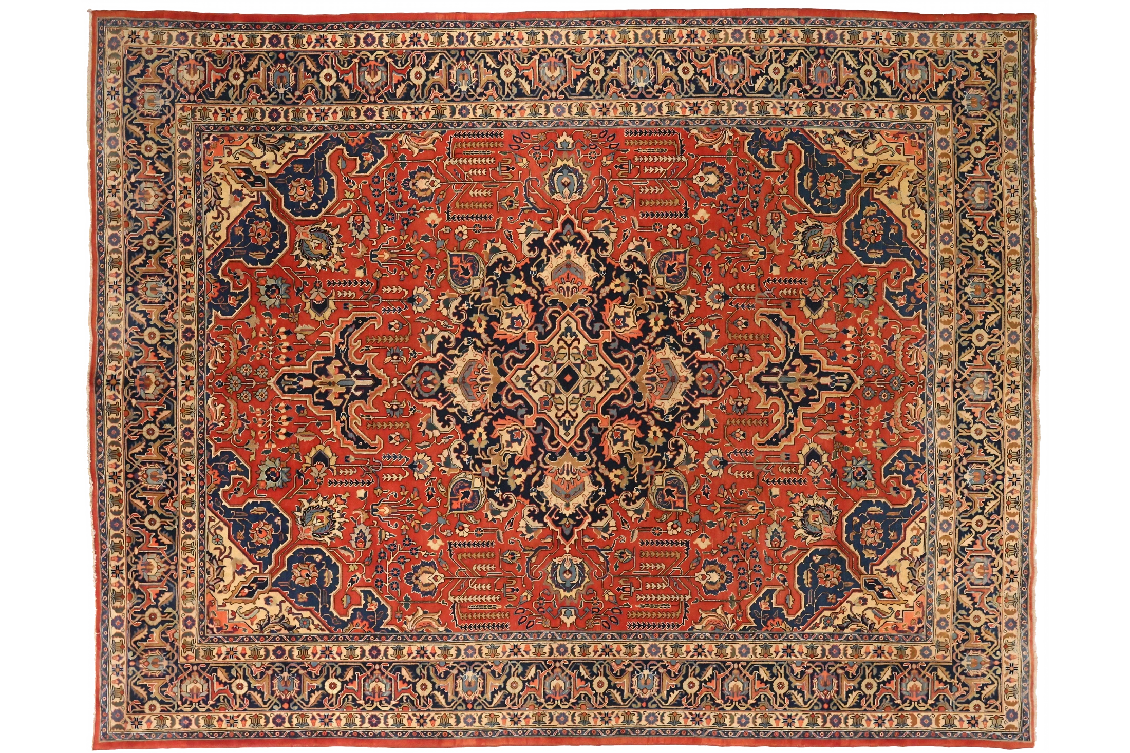 Antique Persian Tabriz Traditional Rug 73308