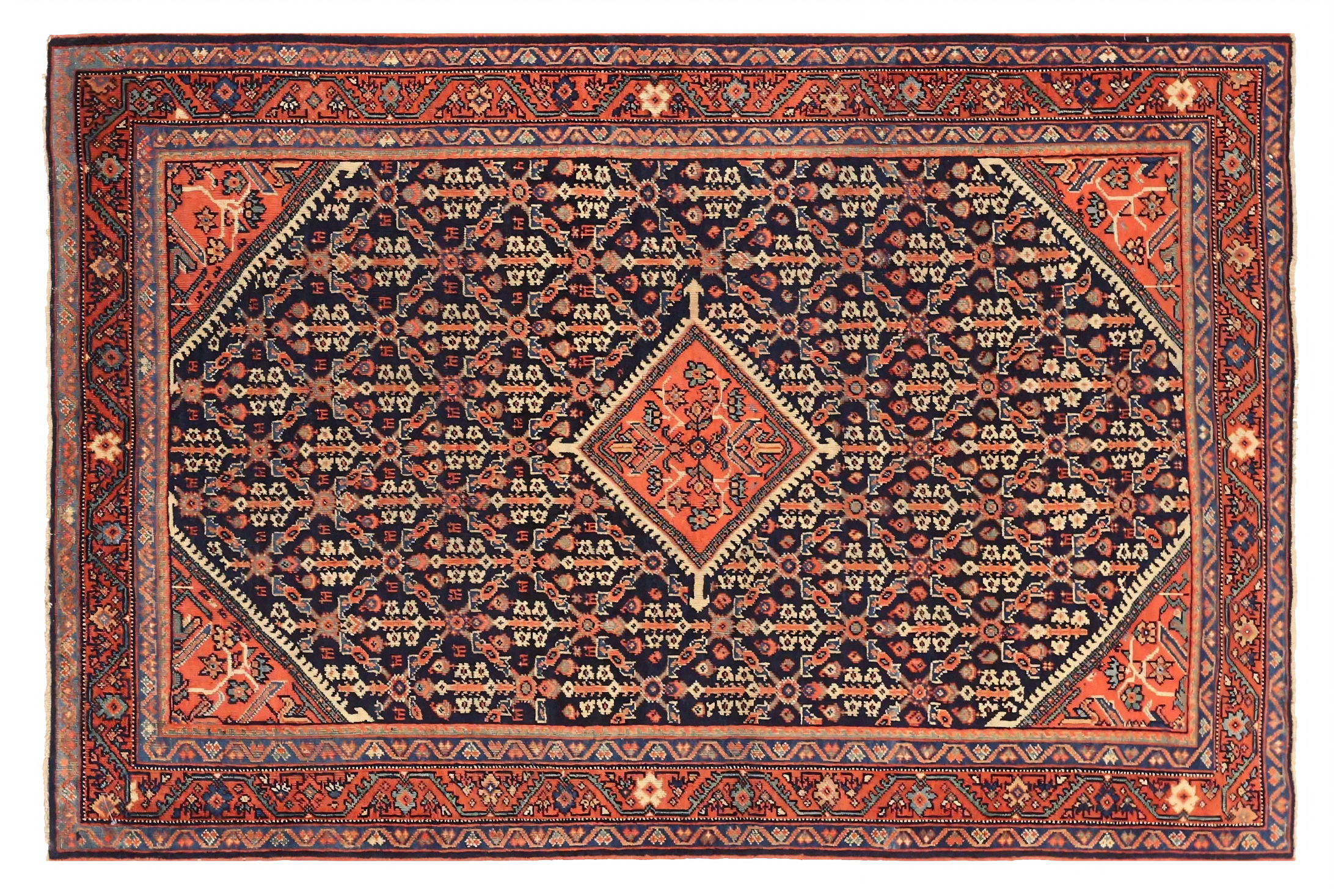 Antique Persian Meshkabad Traditional Rug 73343