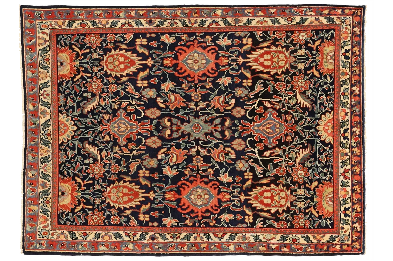 Antique Persian Farahan Traditional Rug 73344