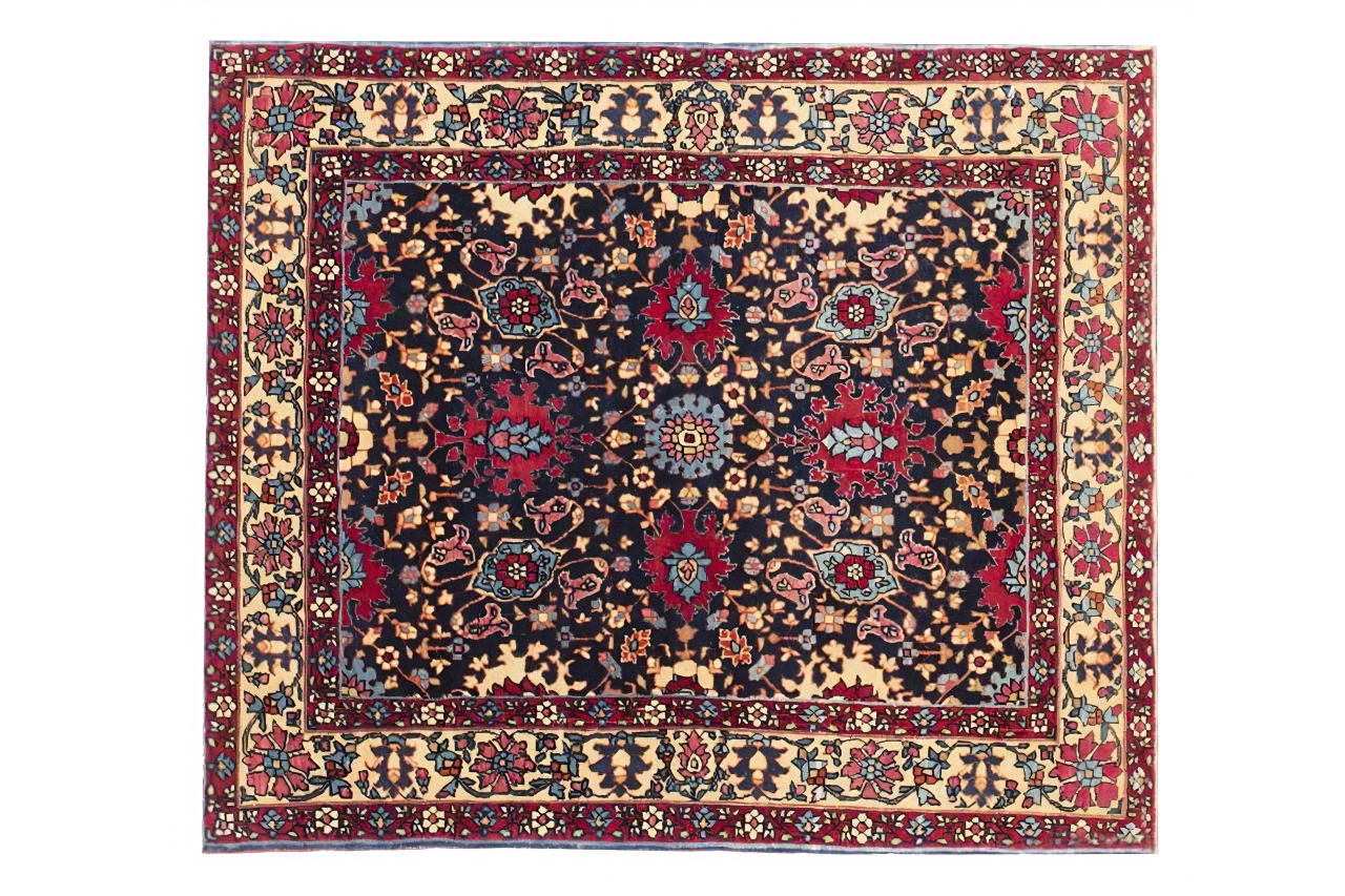 Antique Persian Tehran Traditional Rug 73355