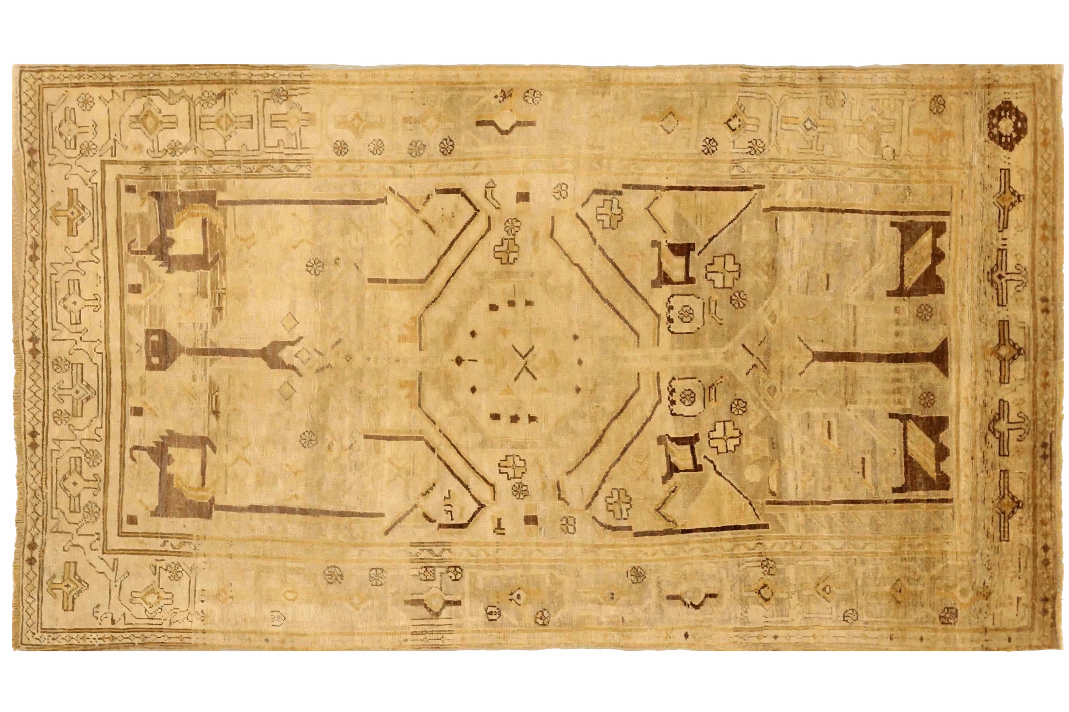 Antique Persian Bijar Transitional Rug 73368