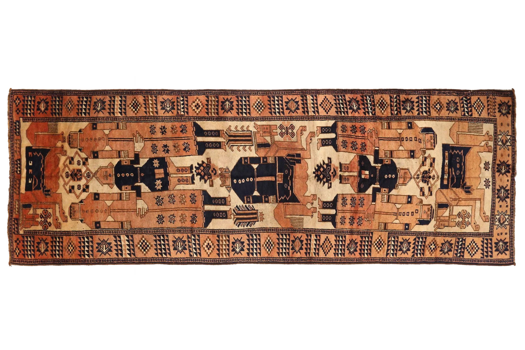 Antique Persian Gabbeh Traditional Rug 73369