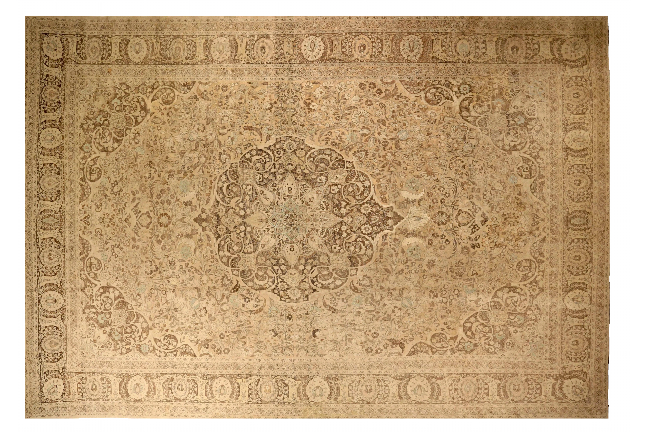 Antique Persian Tabriz Transitional Rug 73404