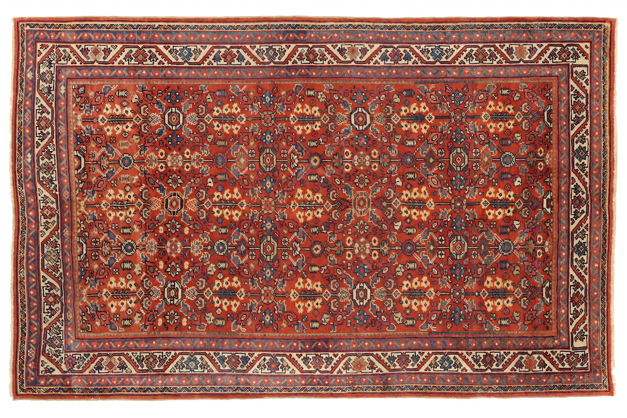 Antique Persian Farahan Traditional Rug 73413