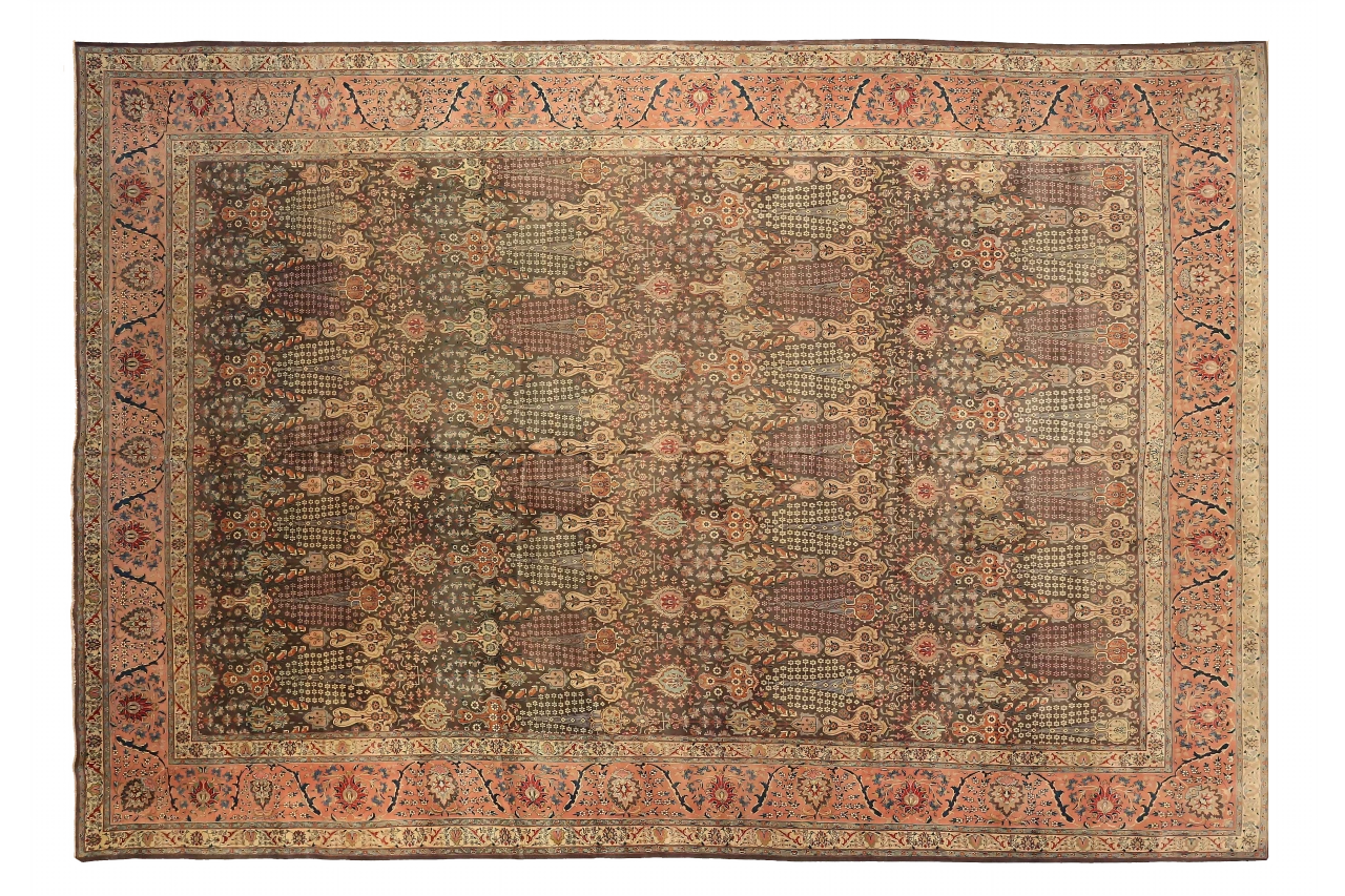 Antique Persian Tabriz Traditional Rug 73466