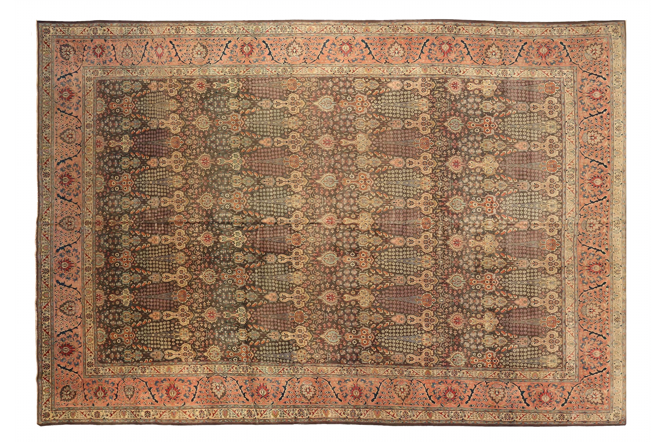 Antique Persian Tabriz Traditional Rug 73466