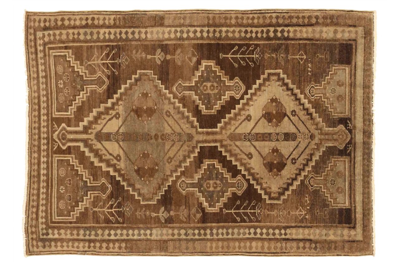 Antique Persian Varamin Transitional Rug 73511