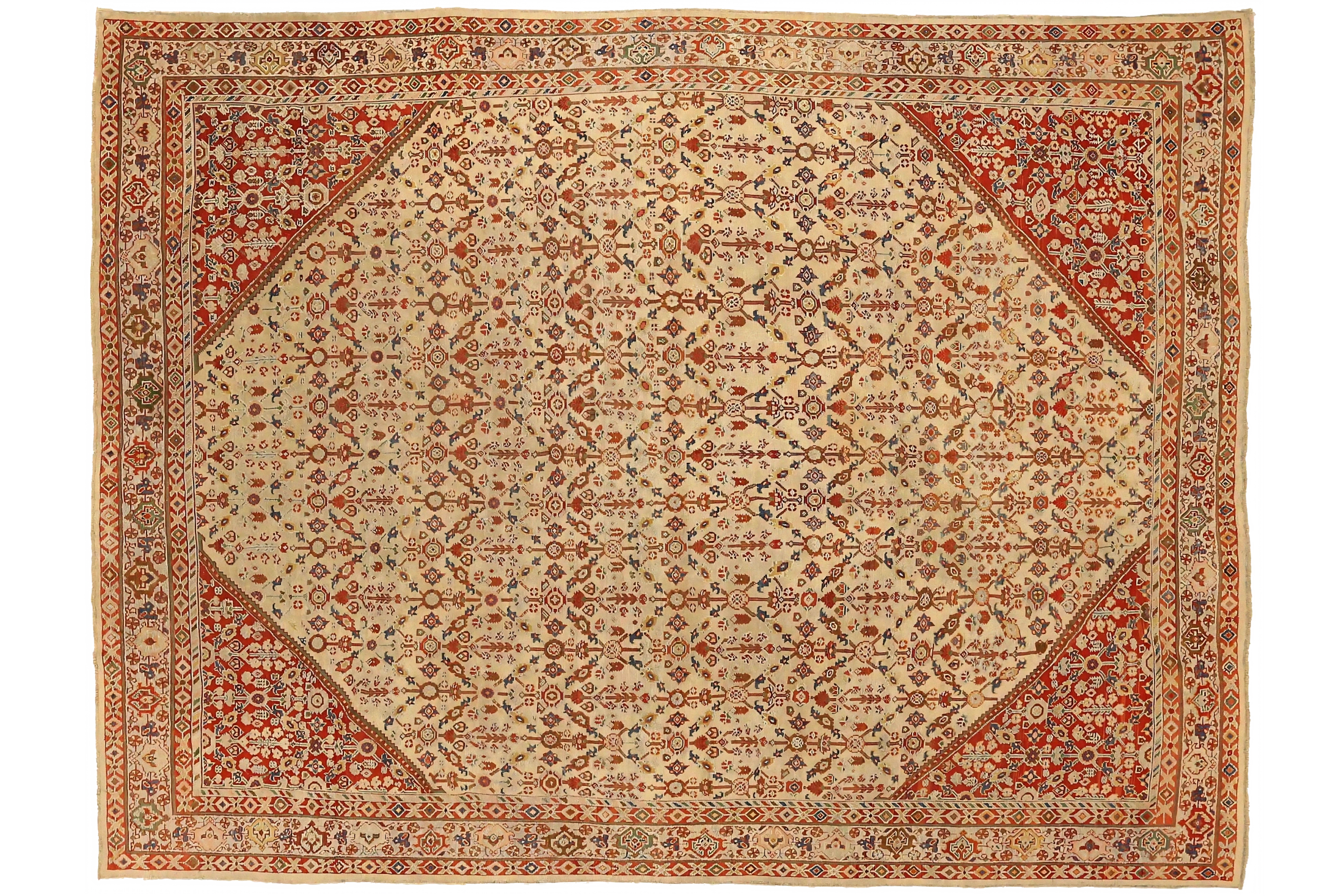 Antique Persian Sultanabad Traditional Rug 73531