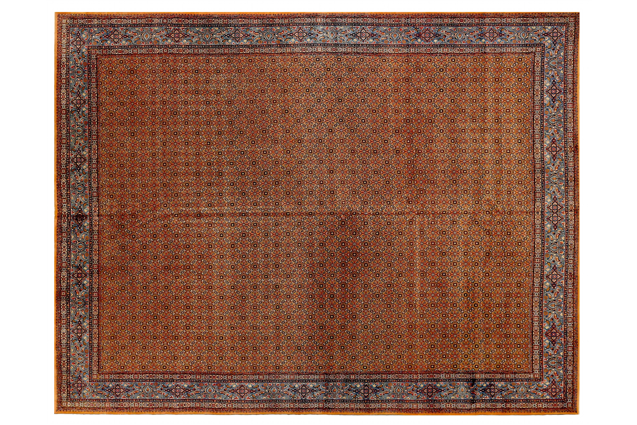 Antique Persian Mashad Traditional Rug 73539