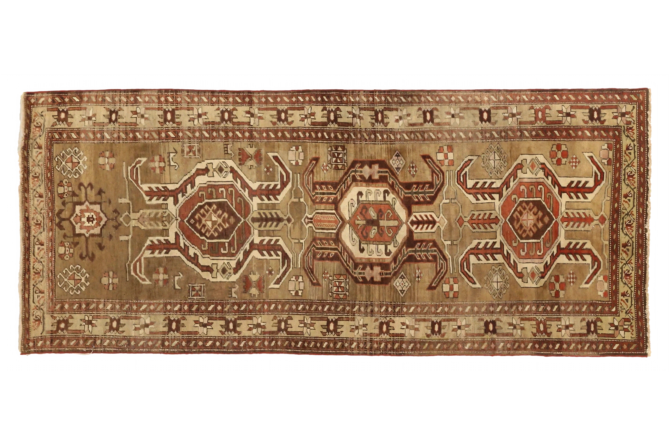 Antique Persian Azarbaijan Transitional Rug 73546