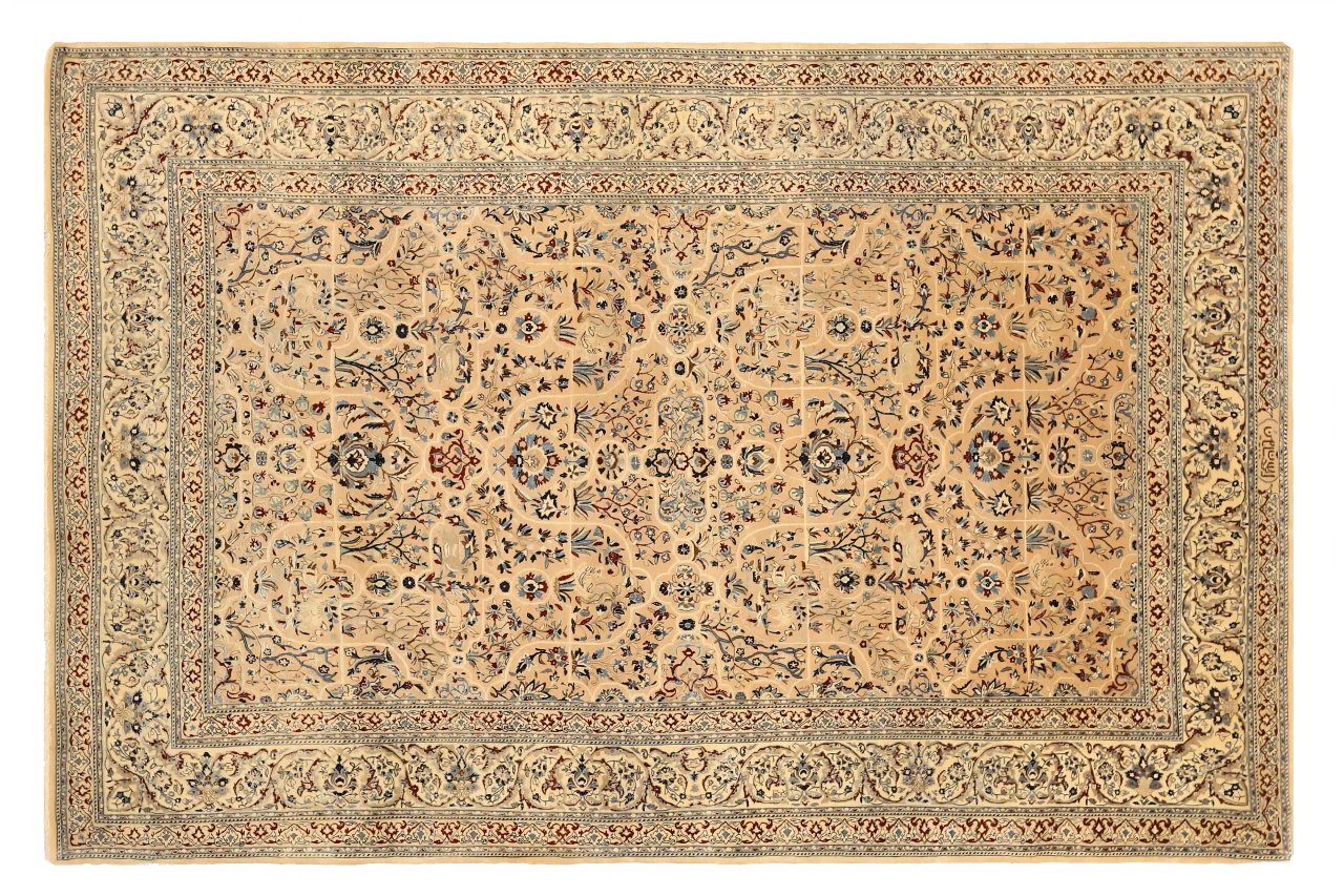 Antique Persian Nain Transitional Rug 73673