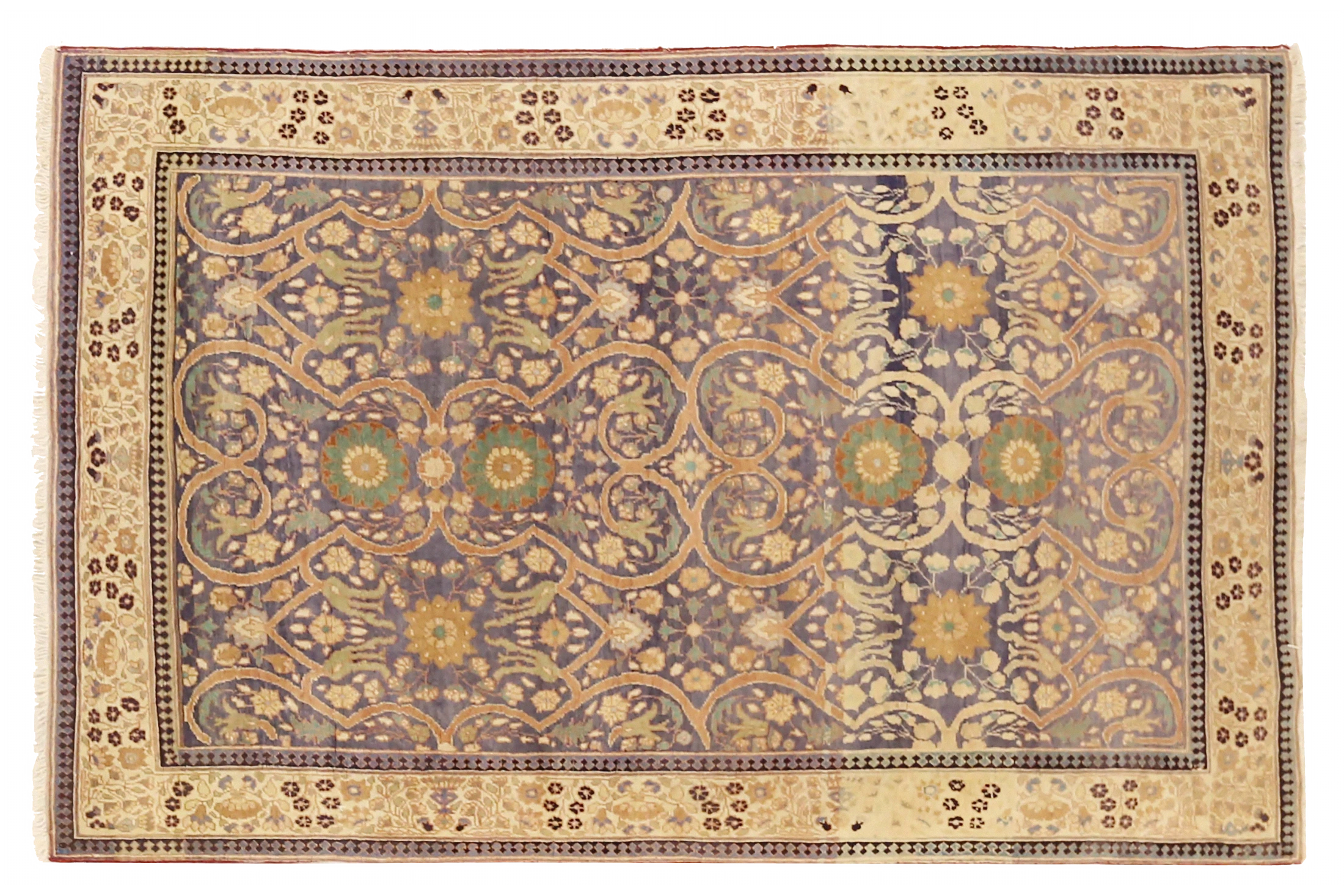 Antique India Agra Traditional Rug 73758
