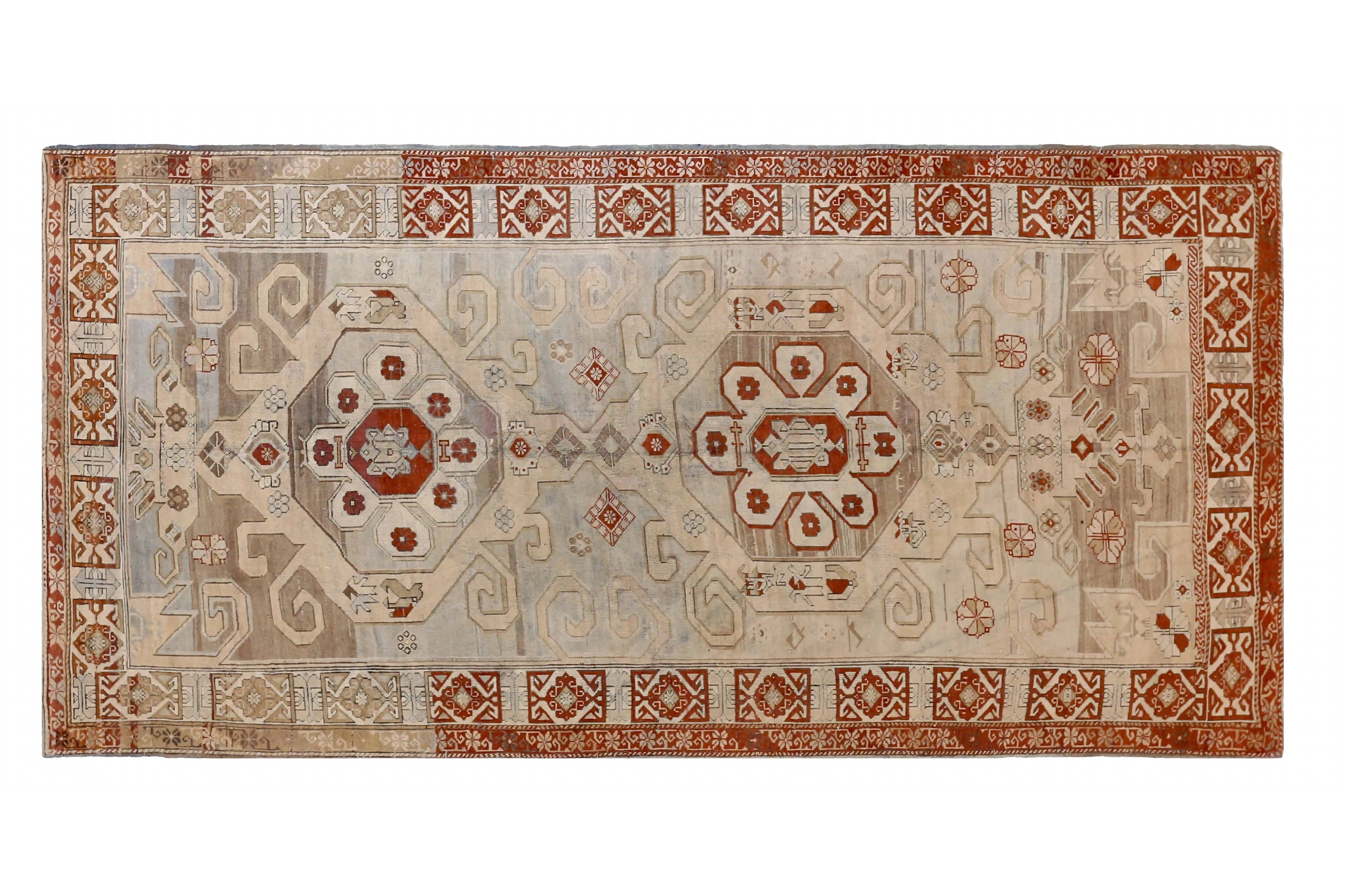 Antique Russia Ghafghaz Transitional Rug 73777