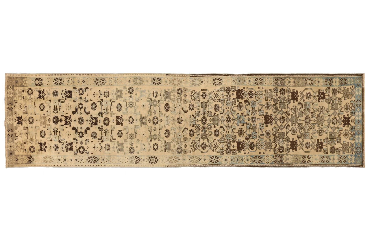 Antique Persian Azarbaijan Transitional Rug 73817