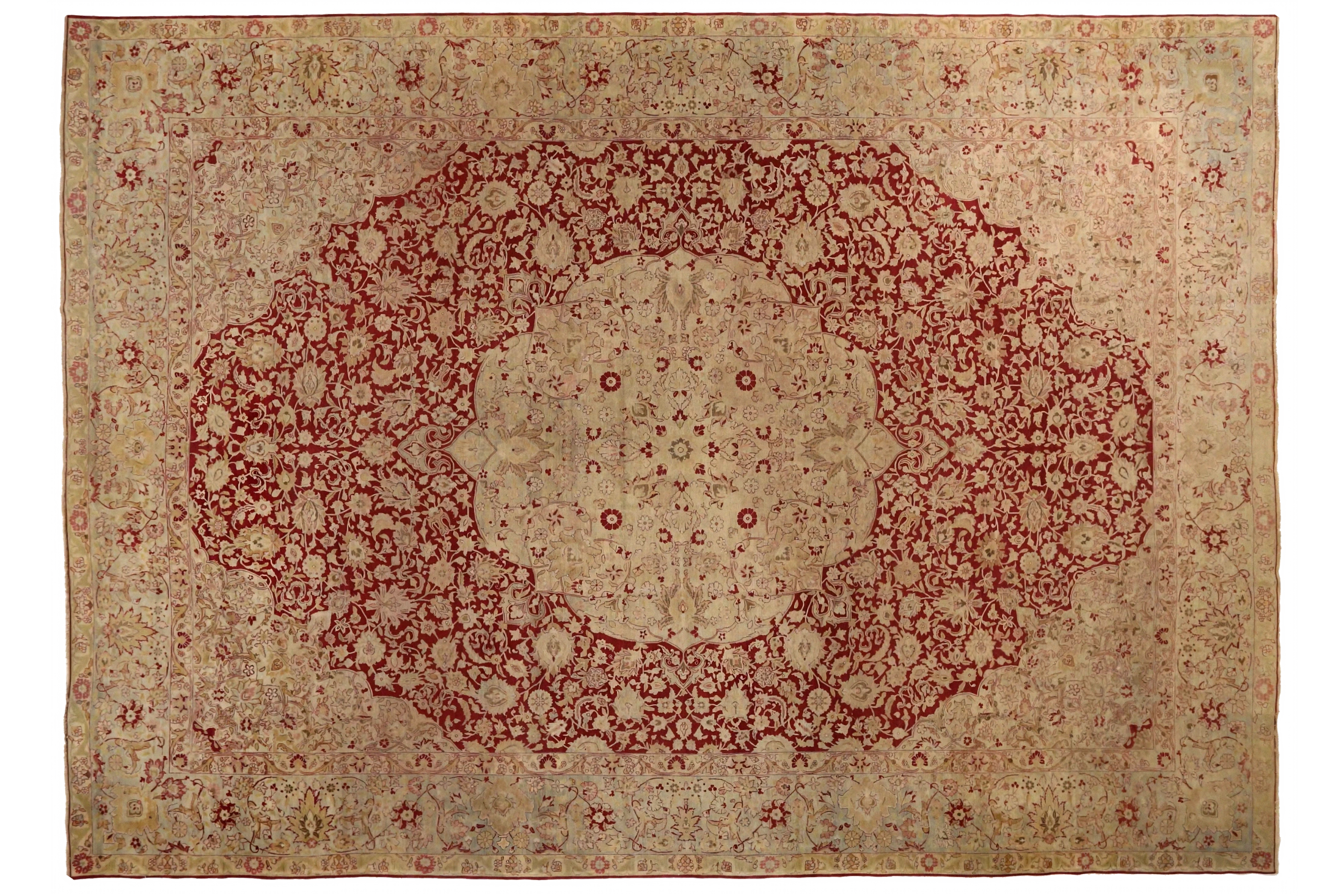 Antique Persian Yazd Traditional Rug 73838