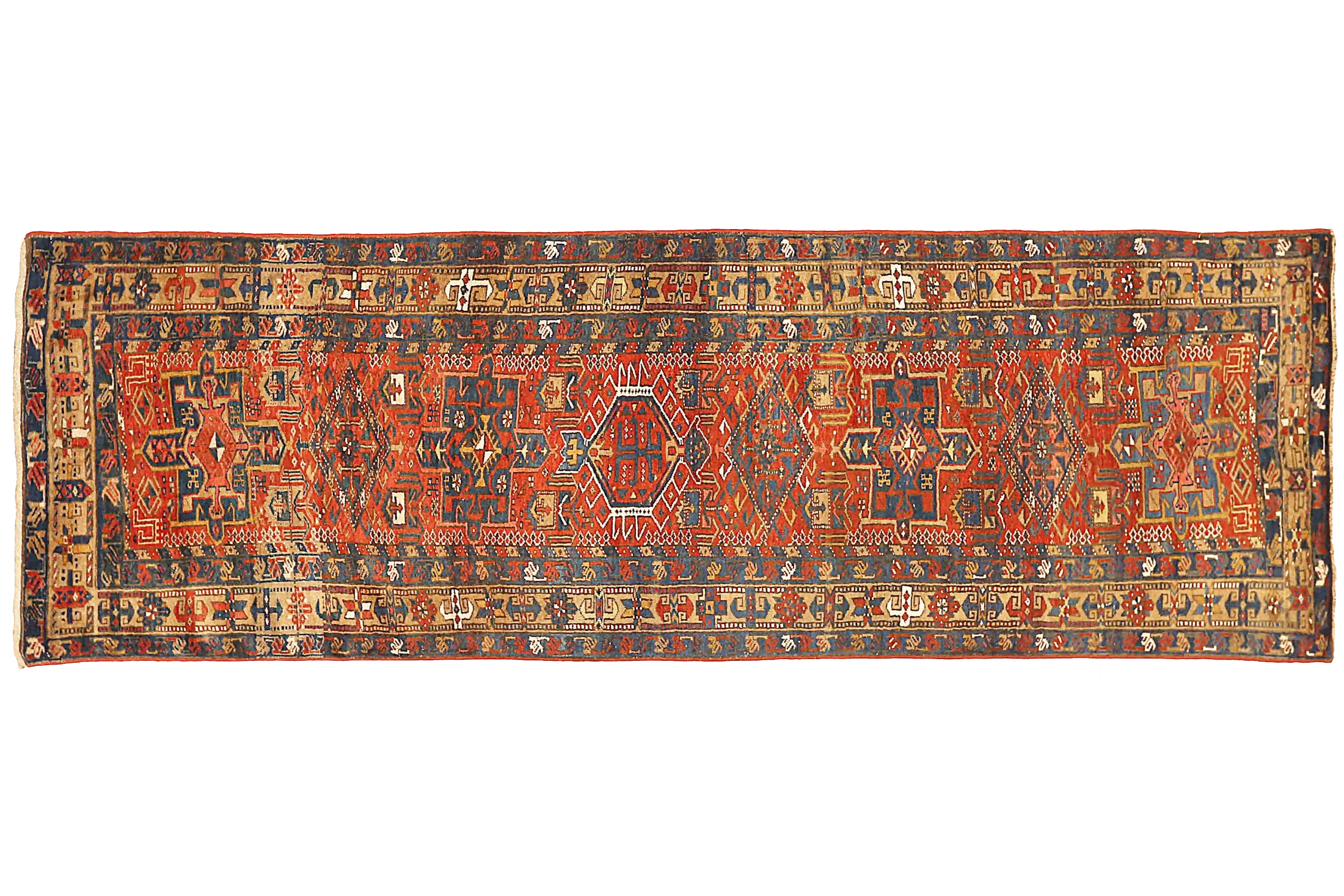Antique Persian Heriz Traditional Rug 73845