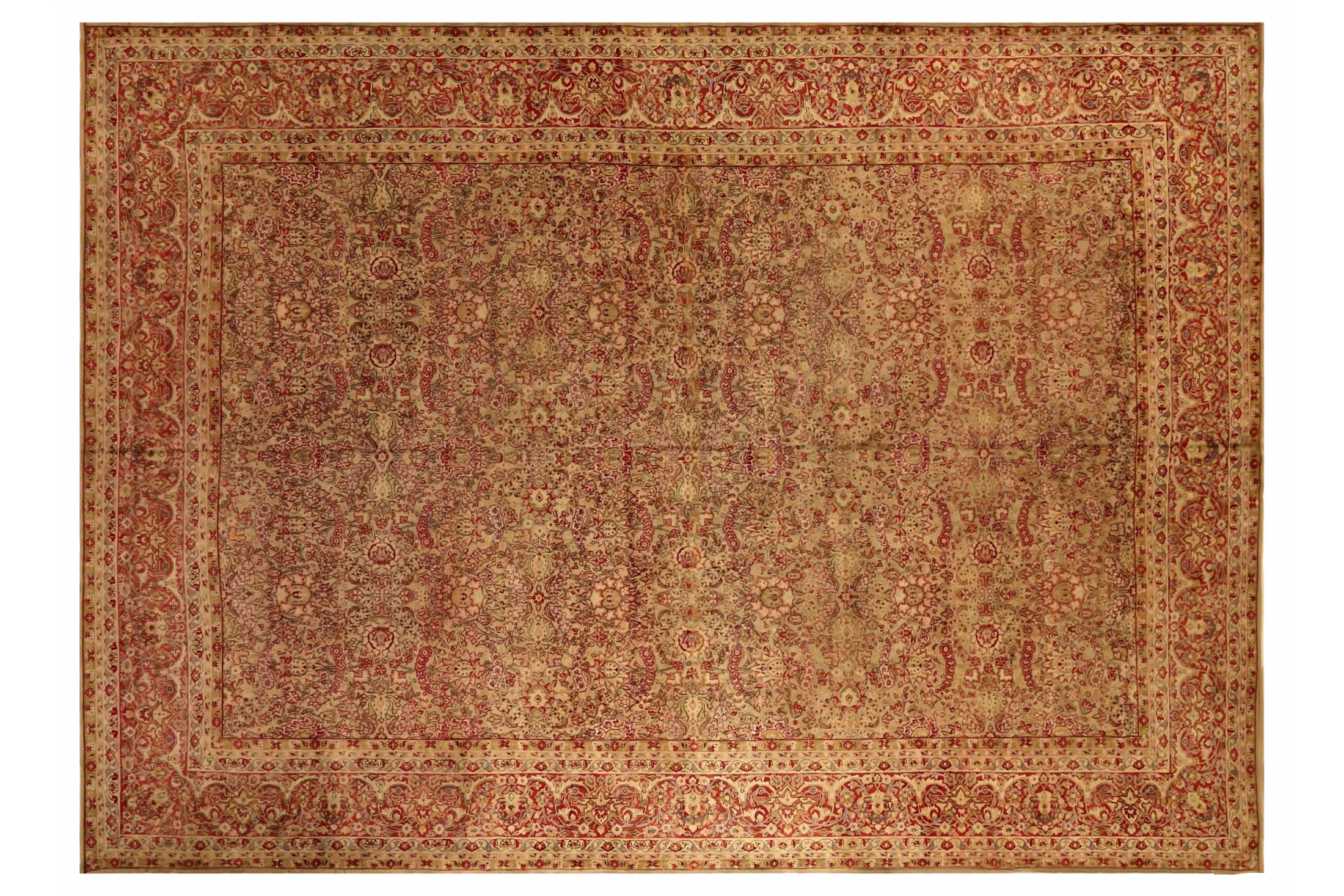 Antique Persian Kerman Traditional Rug 73849