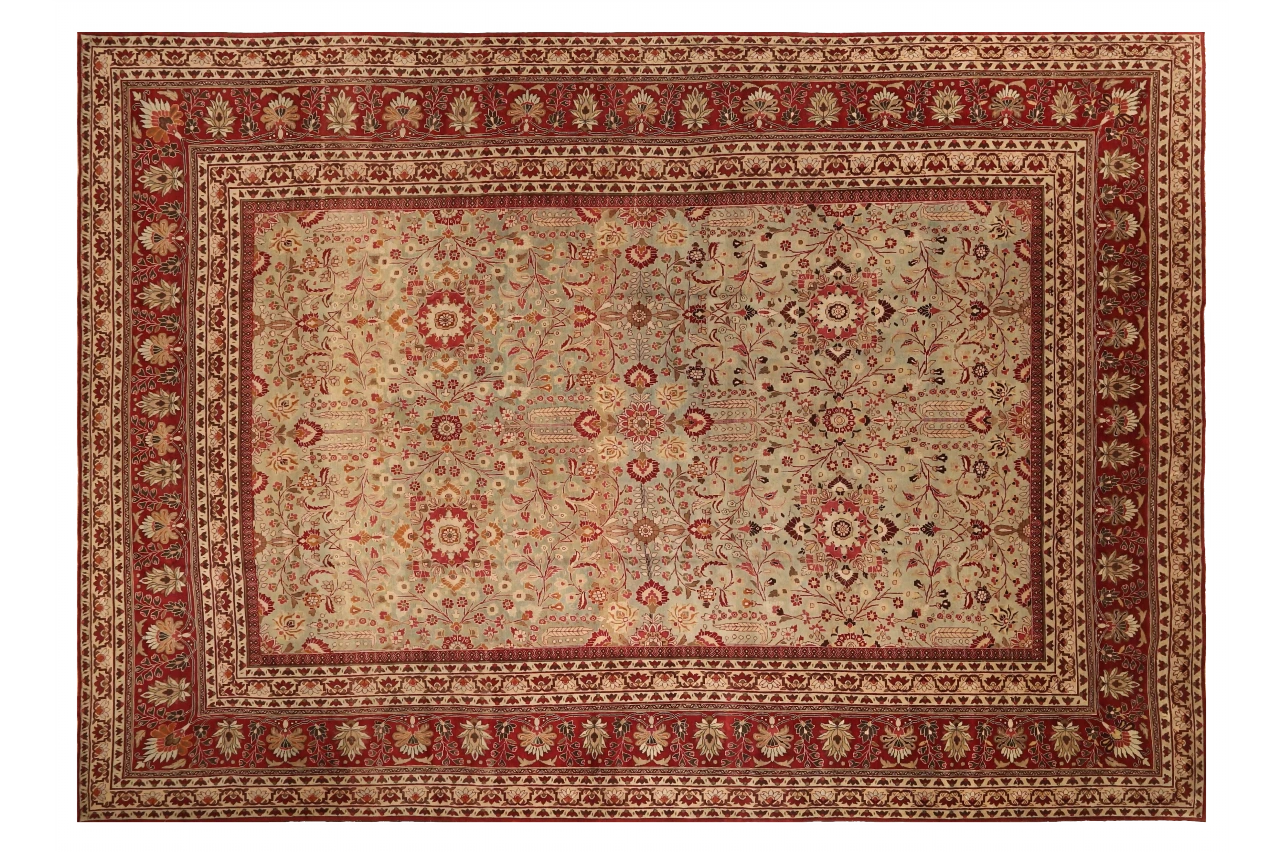Antique Persian Mashad Traditional Rug 73878