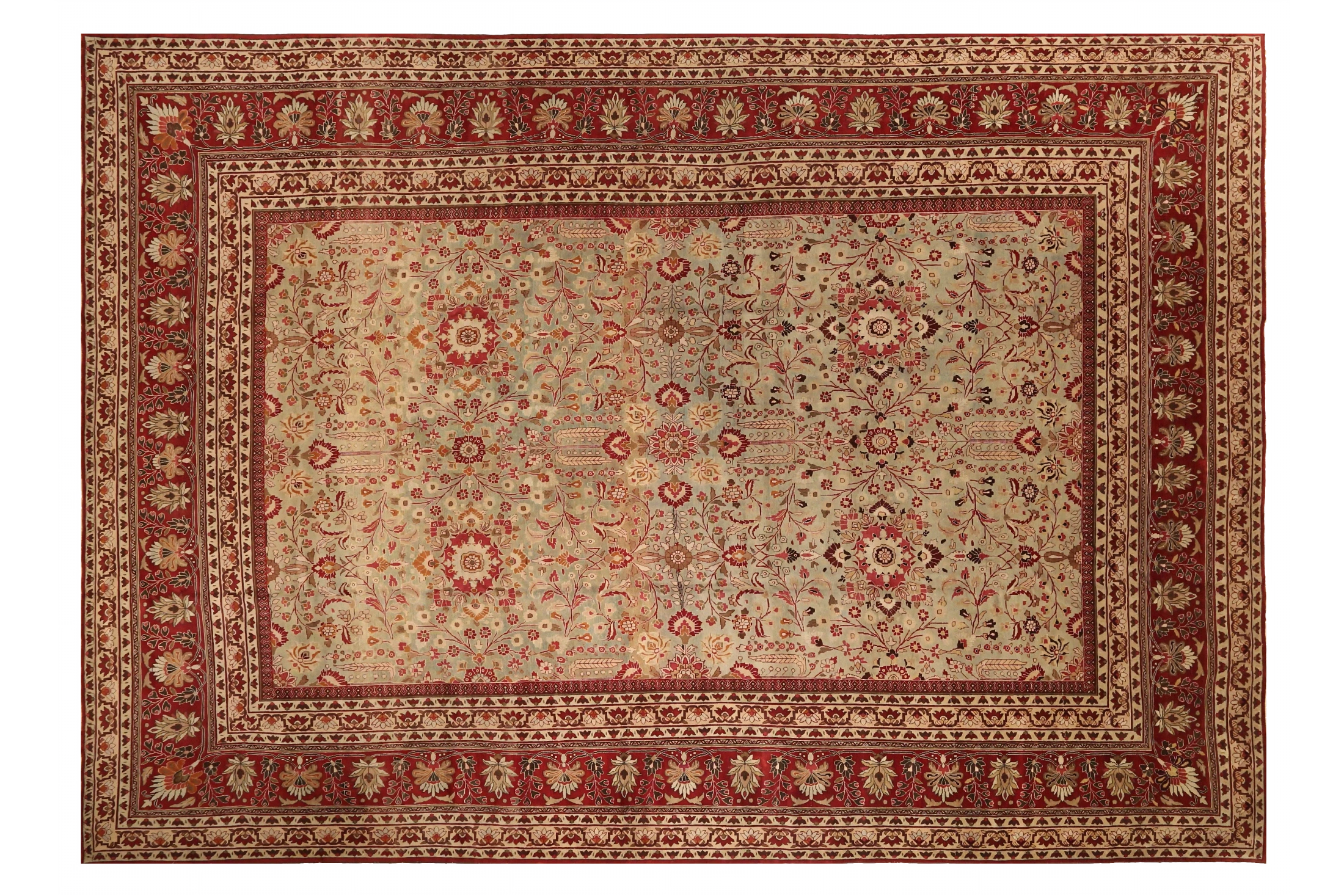 Antique Persian Mashad Traditional Rug 73878